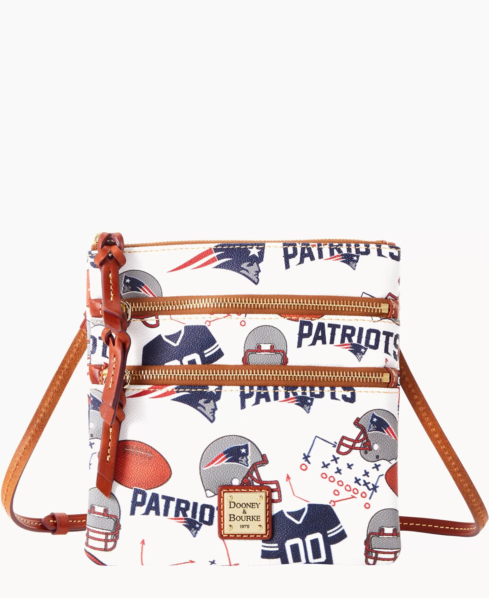 Dooney & Bourke Game Day Ready | Printed Fabric^NFL N S Triple Zip Crossbody