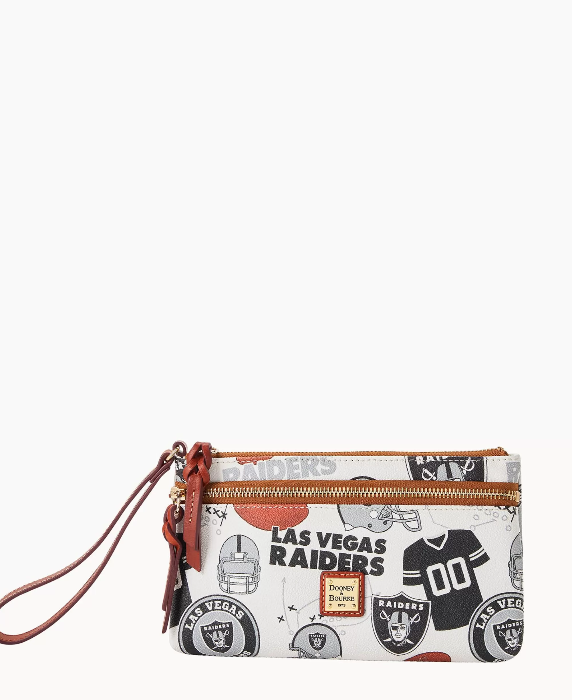 Dooney & Bourke Grab and Go | Wristlets^NFL Raiders Double Zip Wristlet