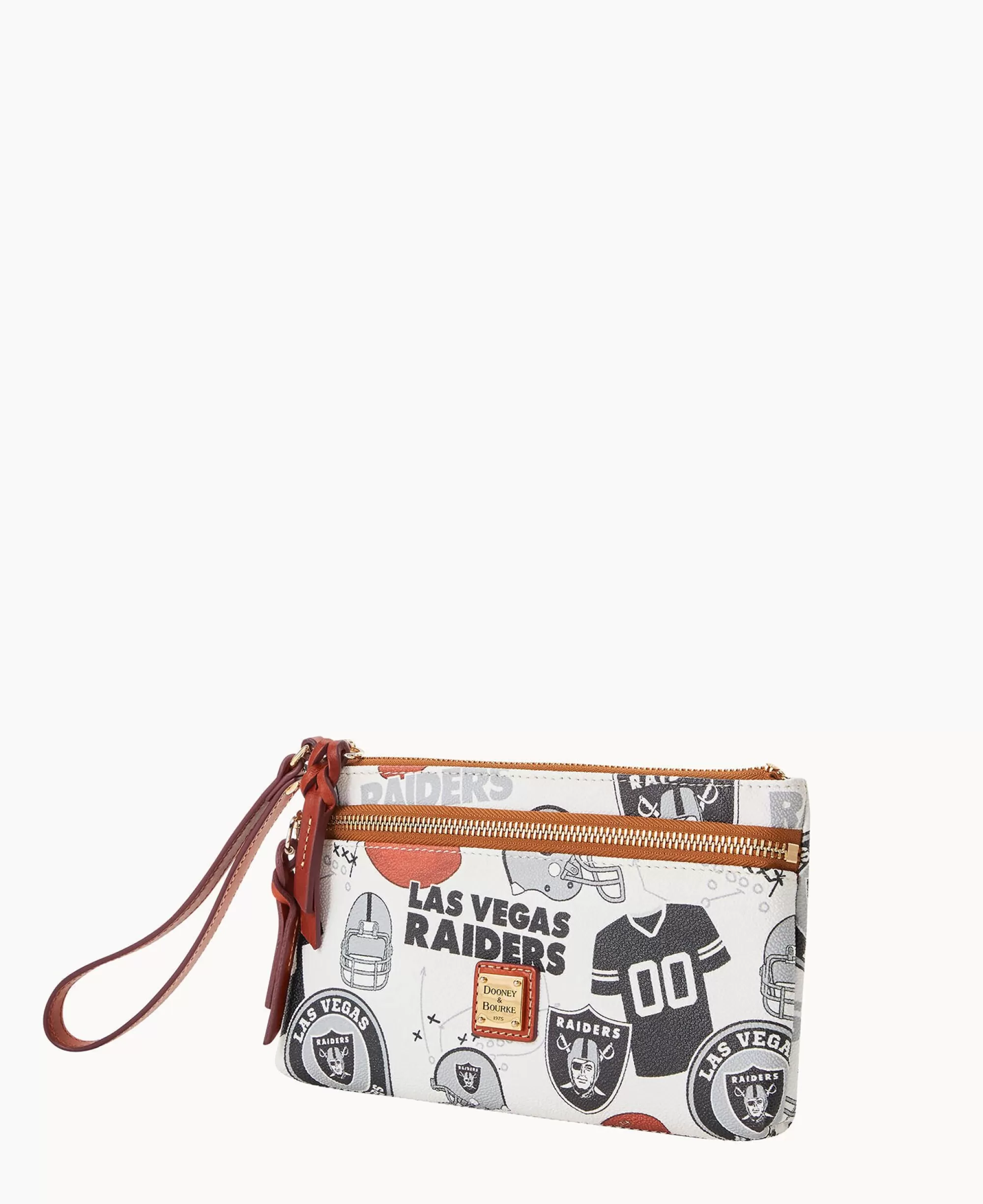 Dooney & Bourke Grab and Go | Wristlets^NFL Raiders Double Zip Wristlet