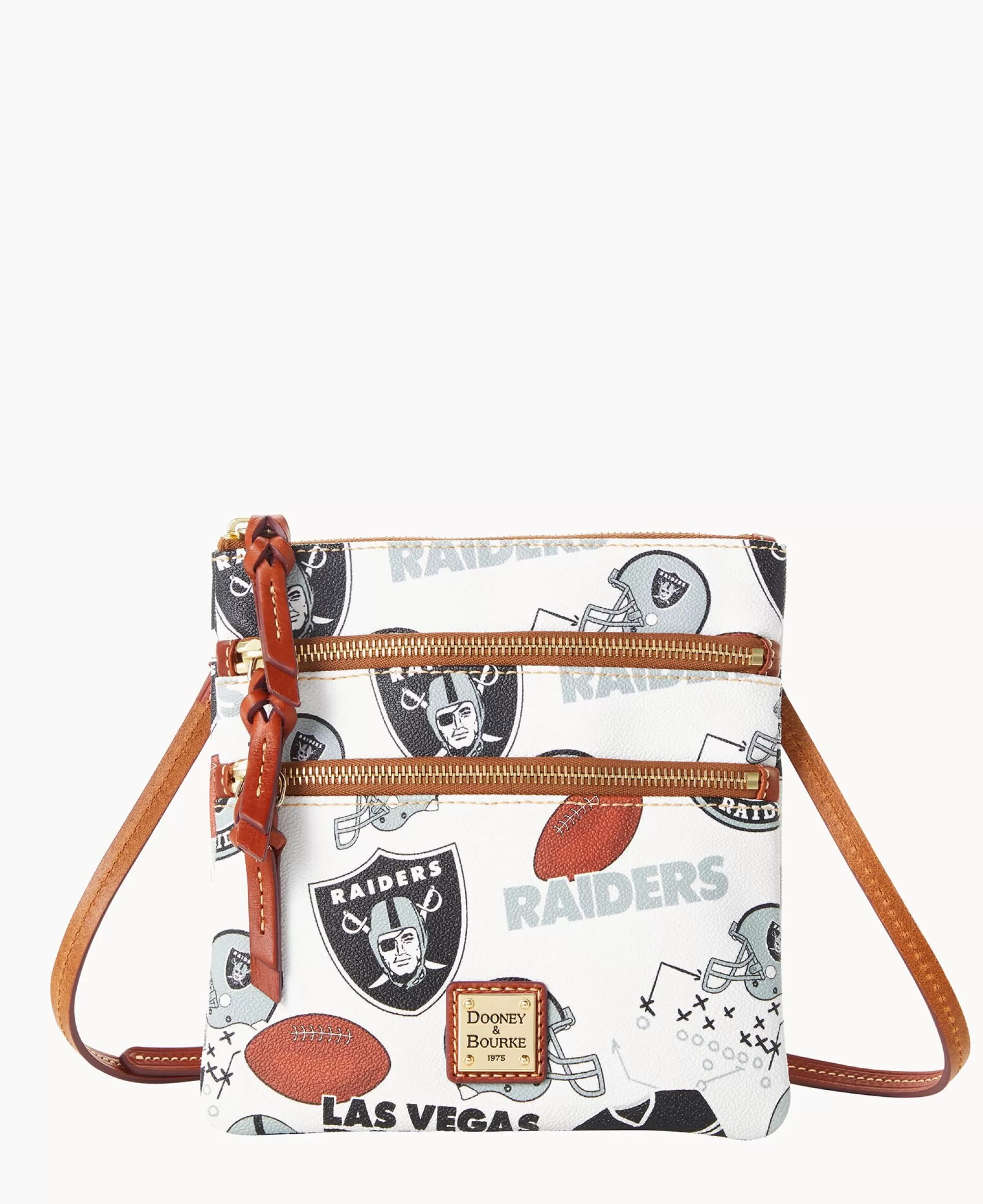 Dooney & Bourke Game Day Ready | Printed Fabric^NFL N S Triple Zip Crossbody