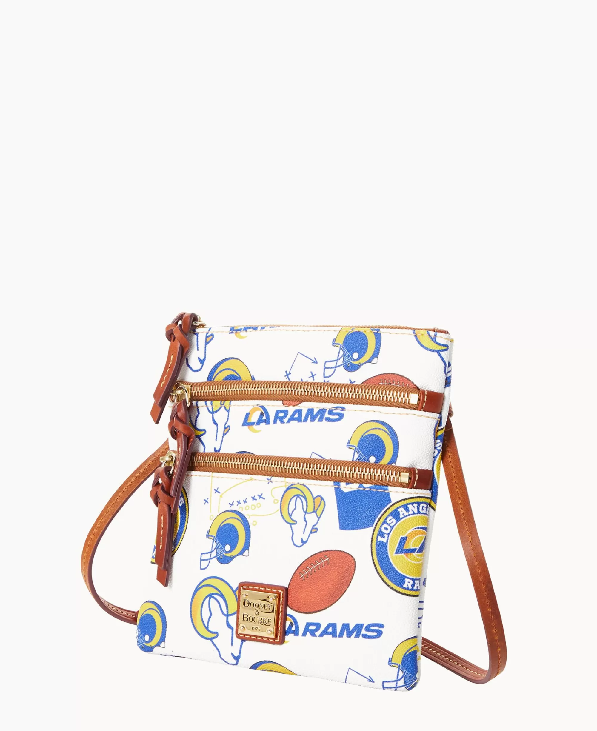 Dooney & Bourke Game Day Ready | Printed Fabric^NFL N S Triple Zip Crossbody