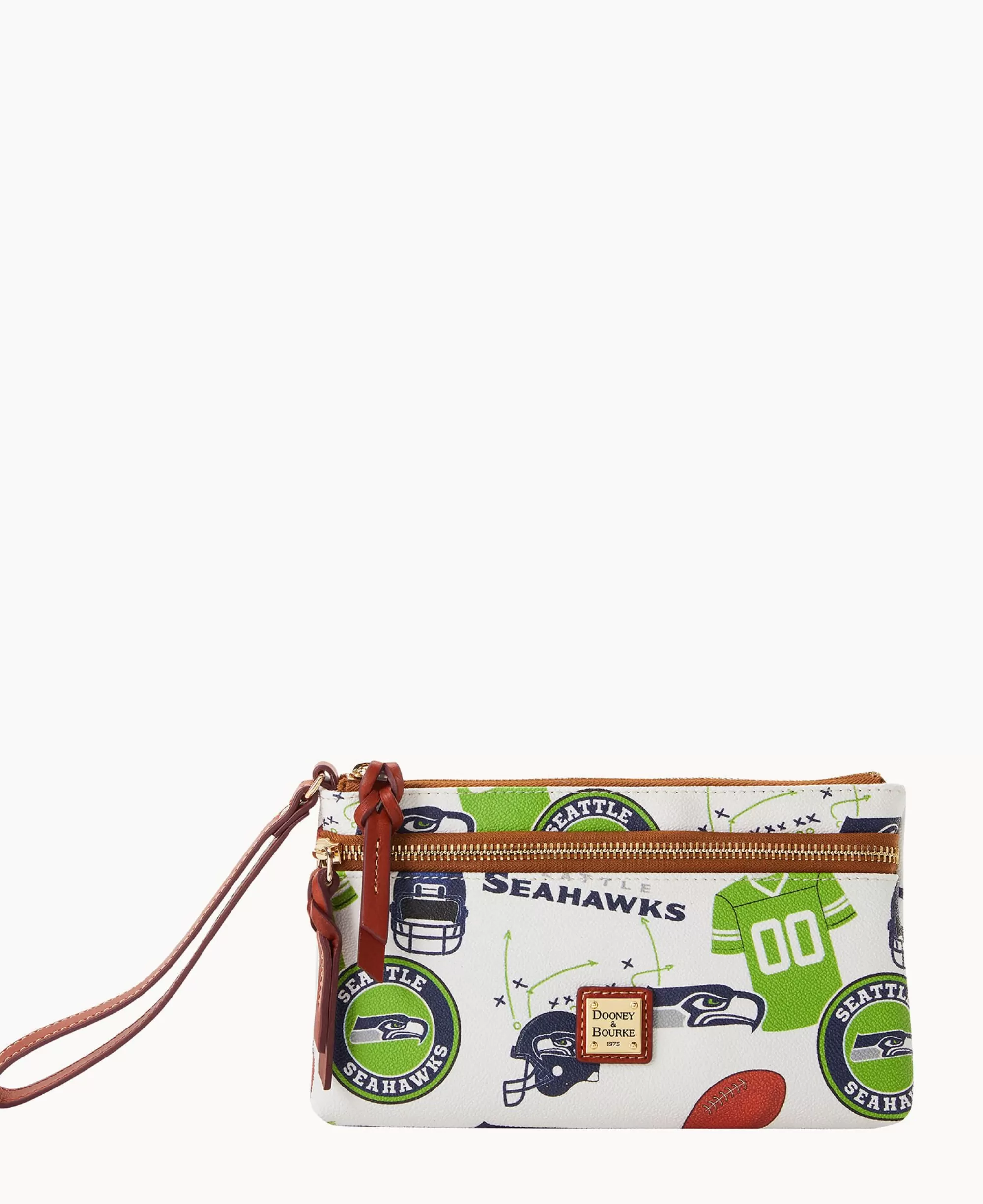 Dooney & Bourke Grab and Go | Wristlets^NFL Seahawks Double Zip Wristlet