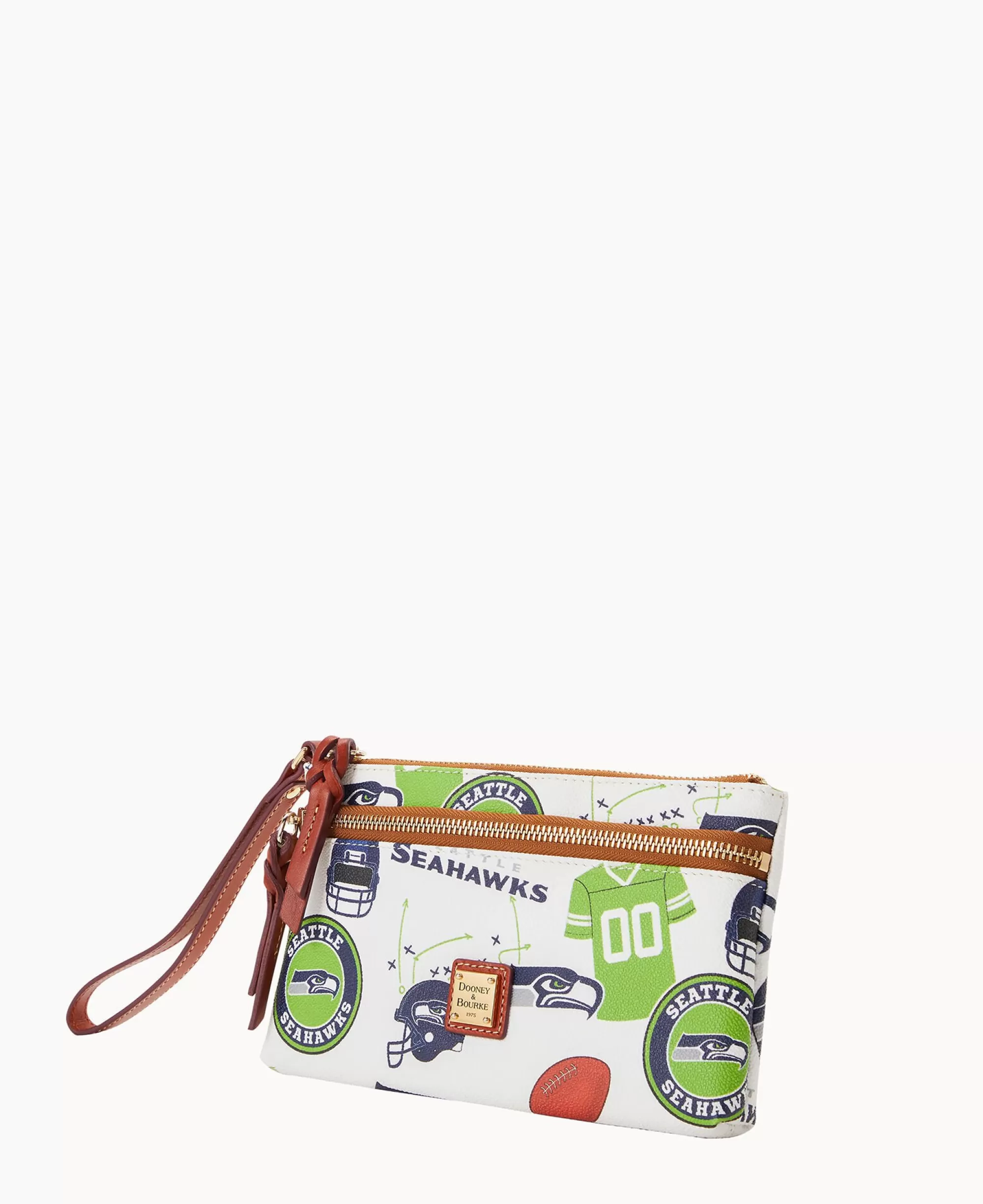 Dooney & Bourke Grab and Go | Wristlets^NFL Seahawks Double Zip Wristlet