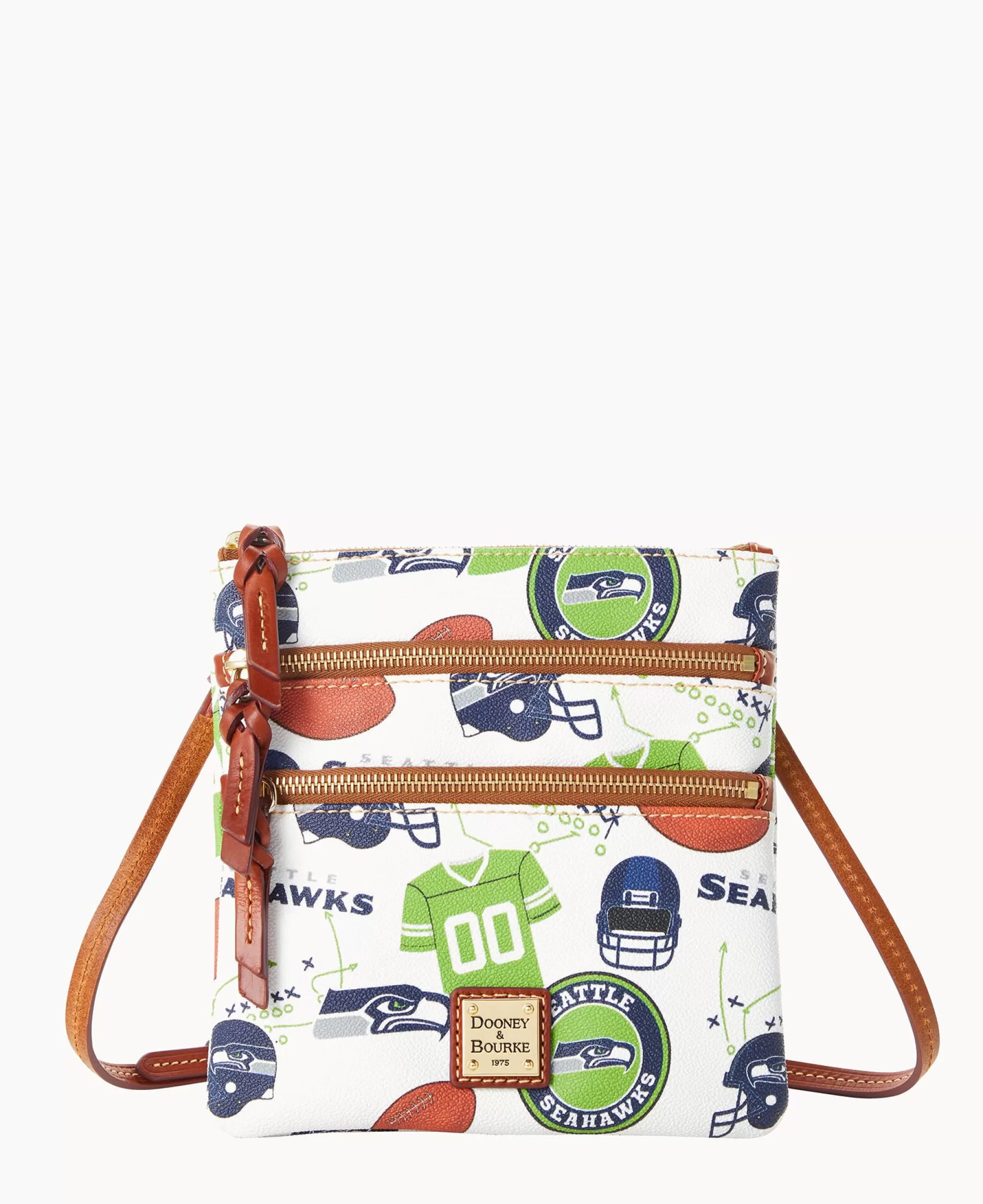 Dooney & Bourke Game Day Ready | Printed Fabric^NFL N S Triple Zip Crossbody