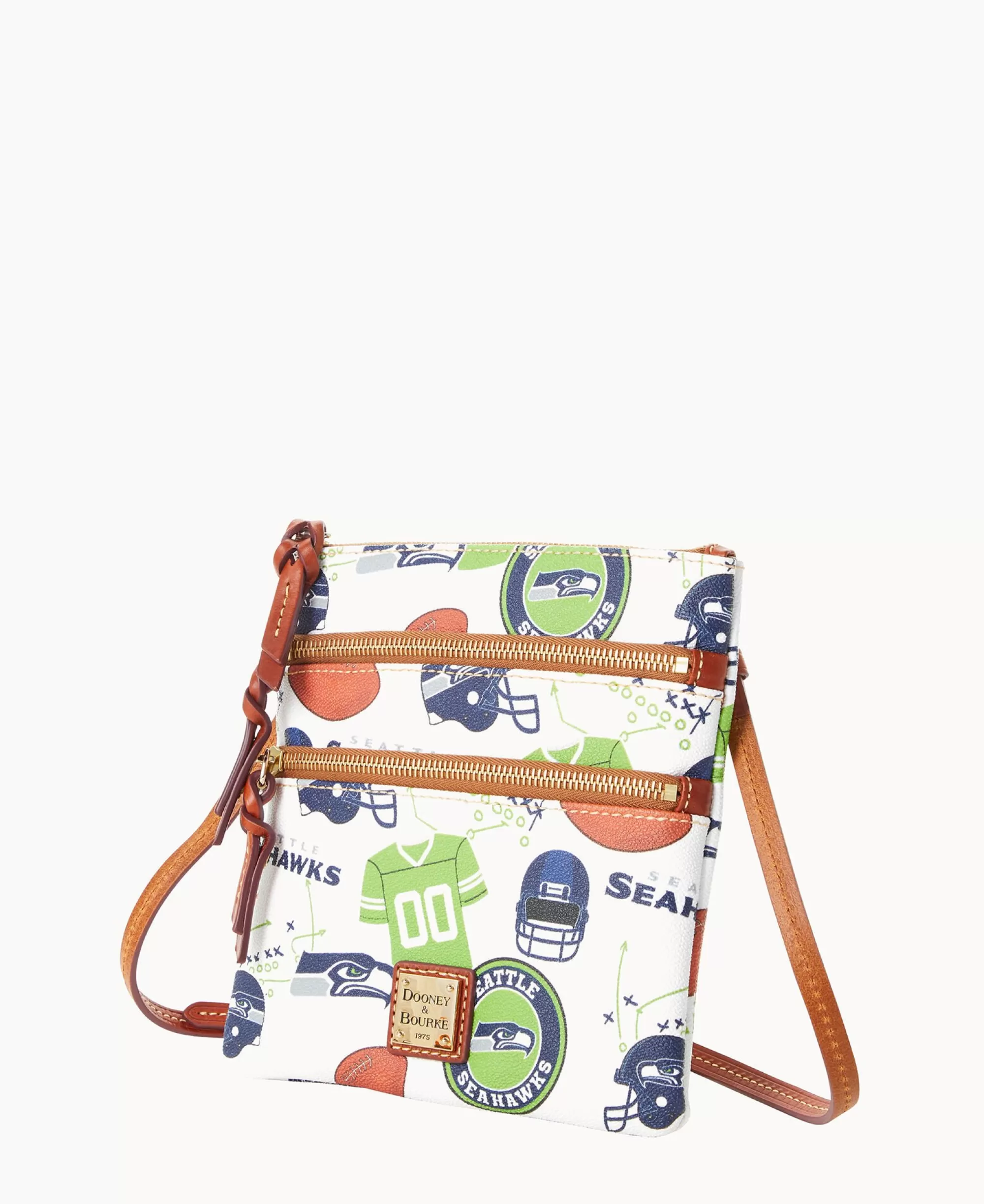 Dooney & Bourke Game Day Ready | Printed Fabric^NFL N S Triple Zip Crossbody