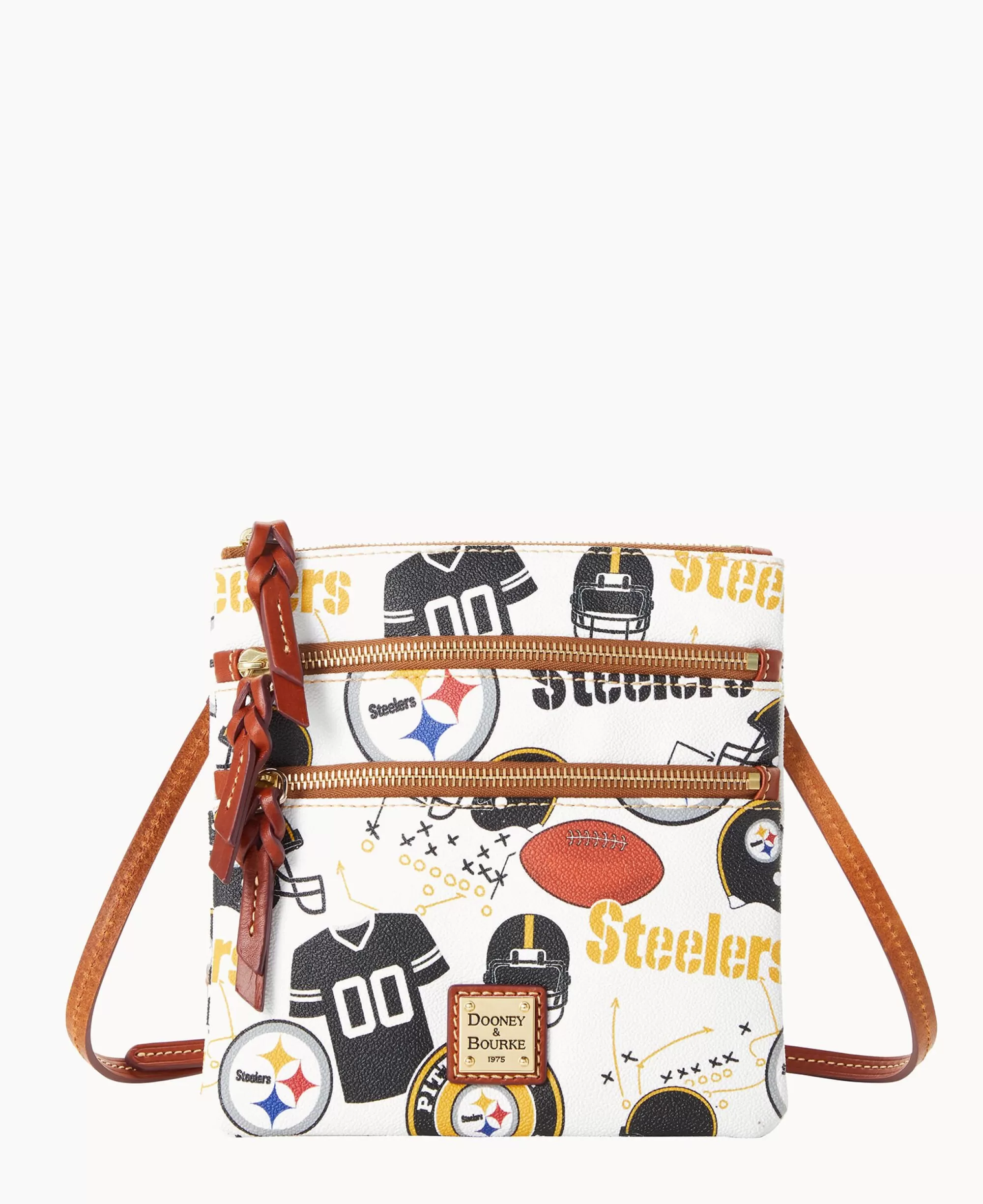 Dooney & Bourke Game Day Ready | Printed Fabric^NFL N S Triple Zip Crossbody