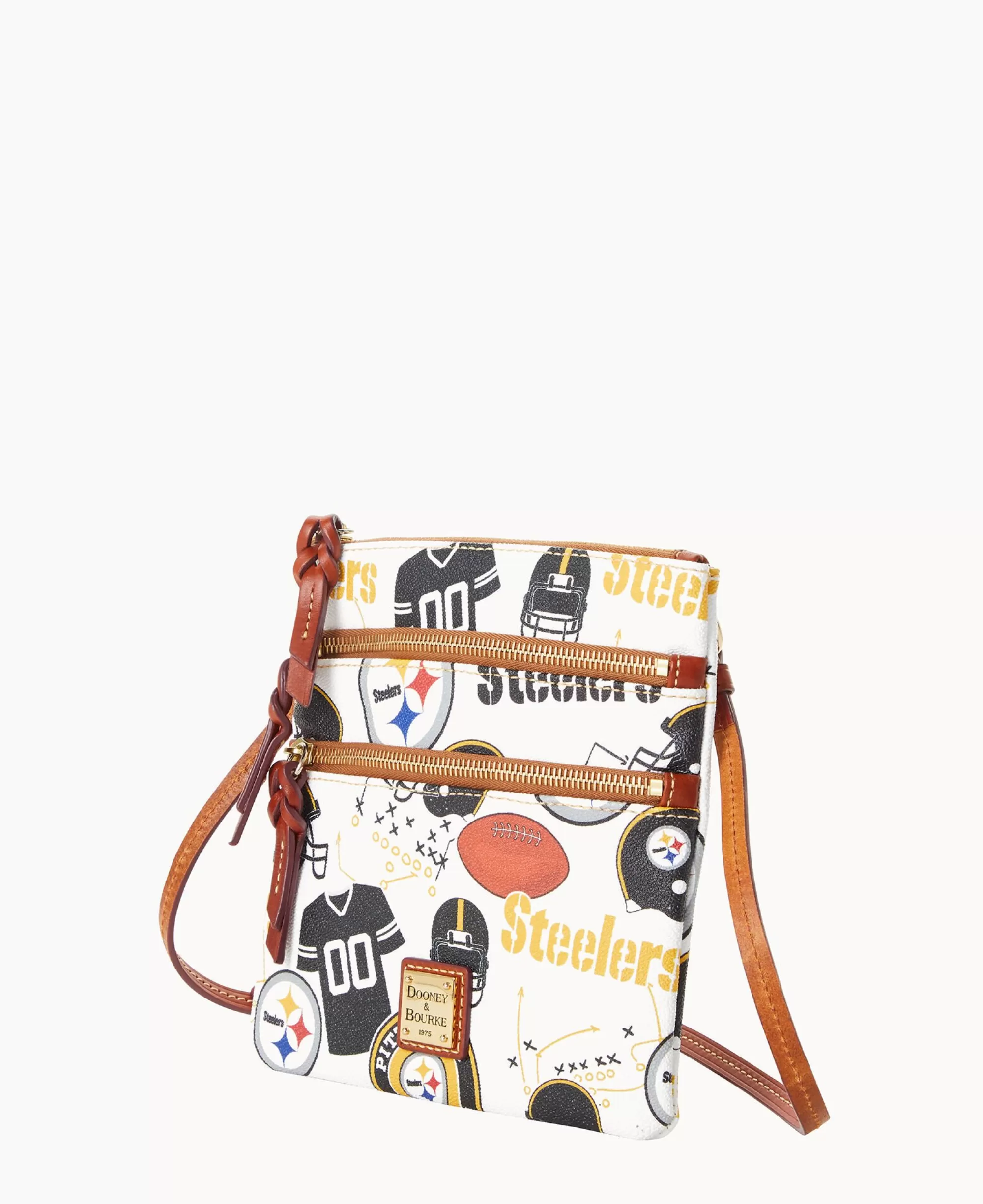 Dooney & Bourke Game Day Ready | Printed Fabric^NFL N S Triple Zip Crossbody