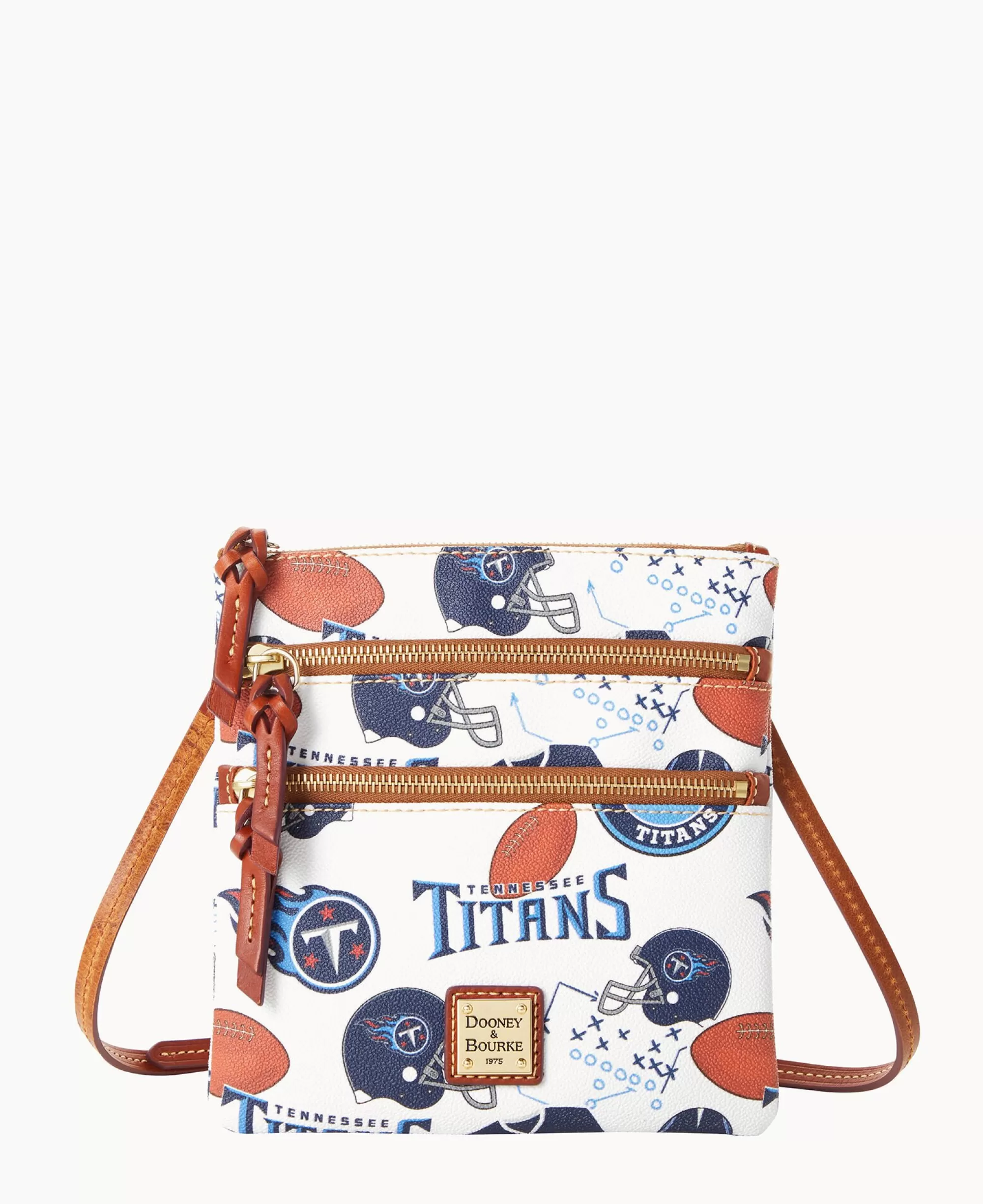 Dooney & Bourke Game Day Ready | Printed Fabric^NFL N S Triple Zip Crossbody