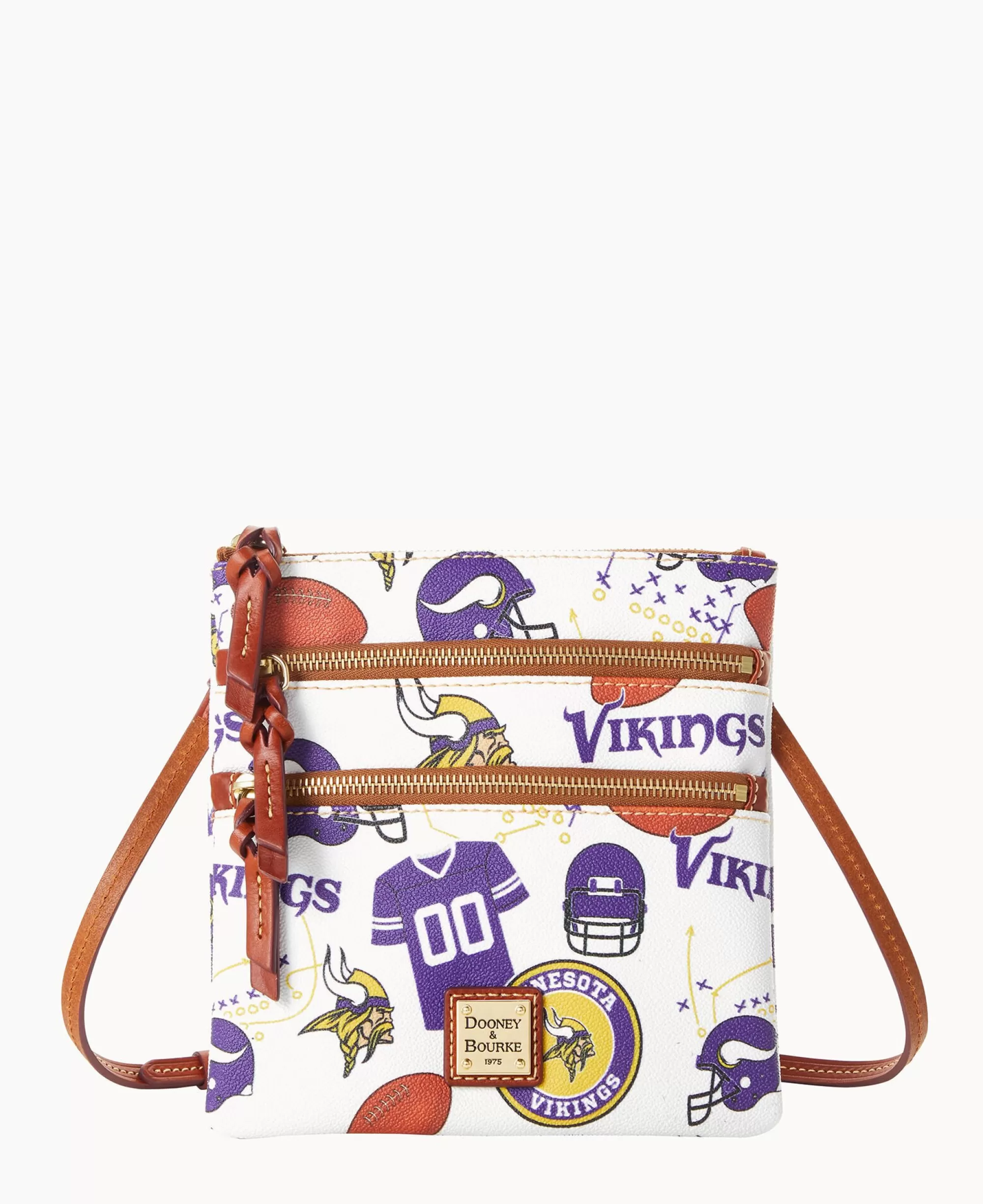 Dooney & Bourke Game Day Ready | Printed Fabric^NFL N S Triple Zip Crossbody