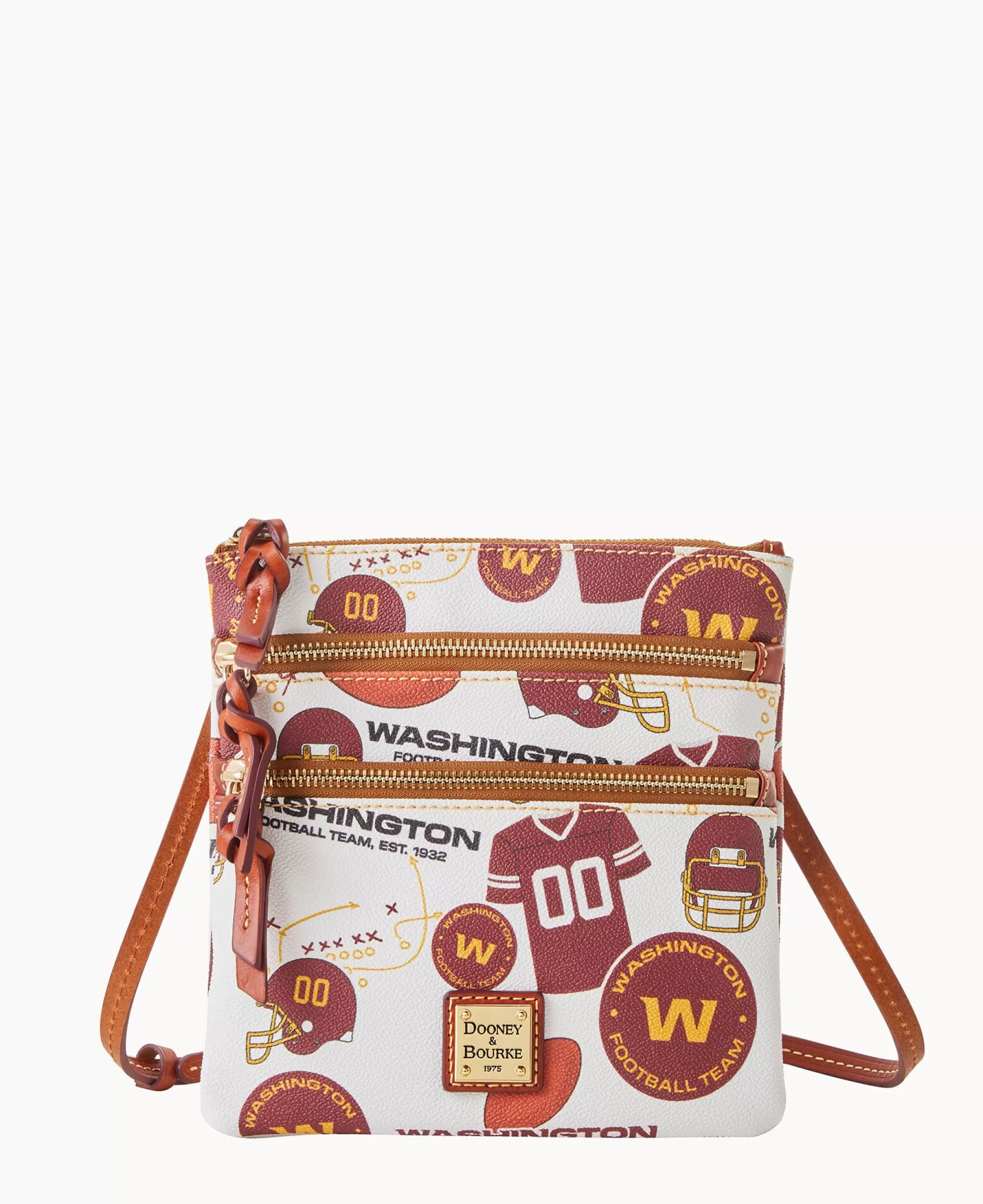 Dooney & Bourke Game Day Ready | Printed Fabric^NFL N S Triple Zip Crossbody