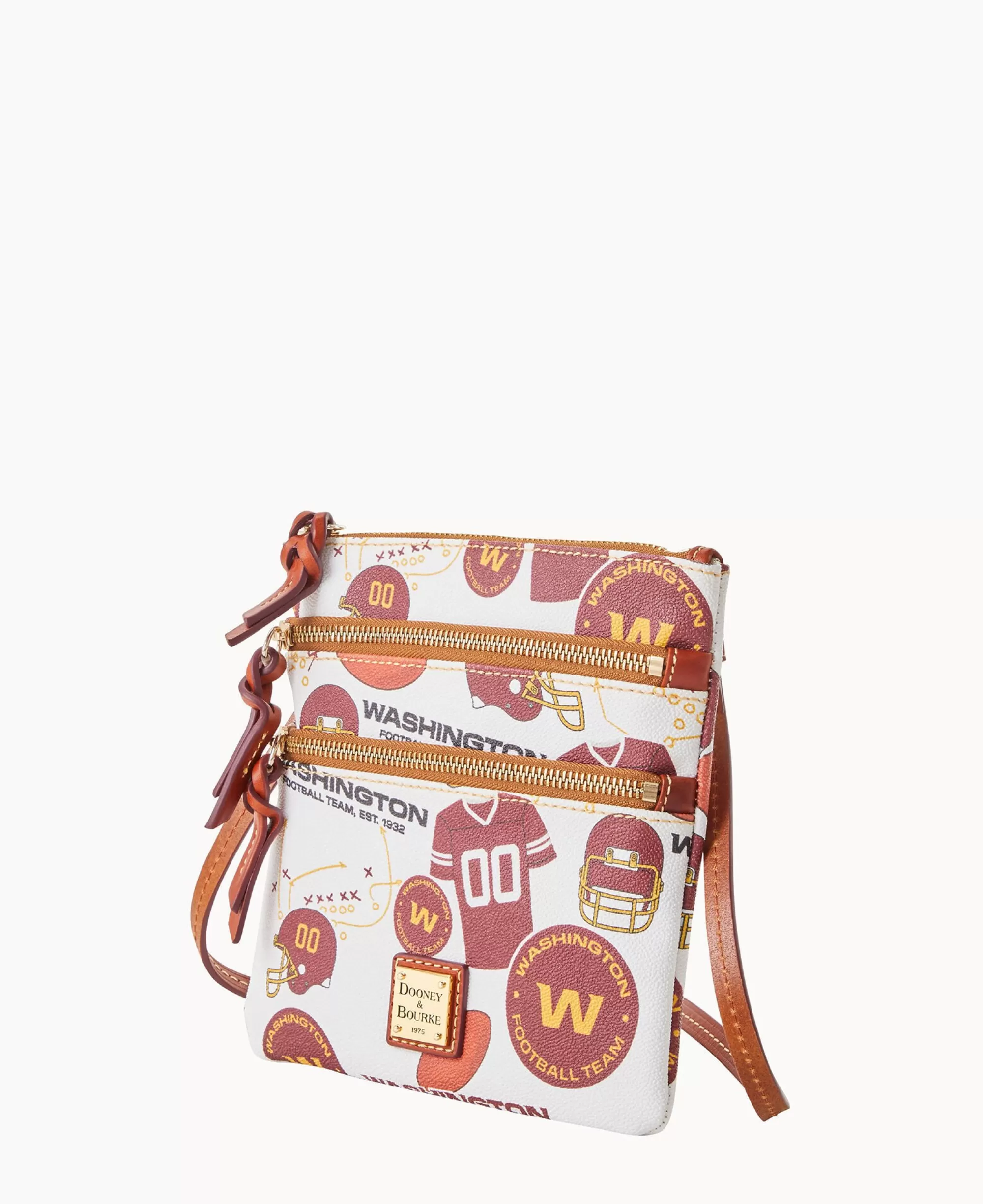 Dooney & Bourke Game Day Ready | Printed Fabric^NFL N S Triple Zip Crossbody