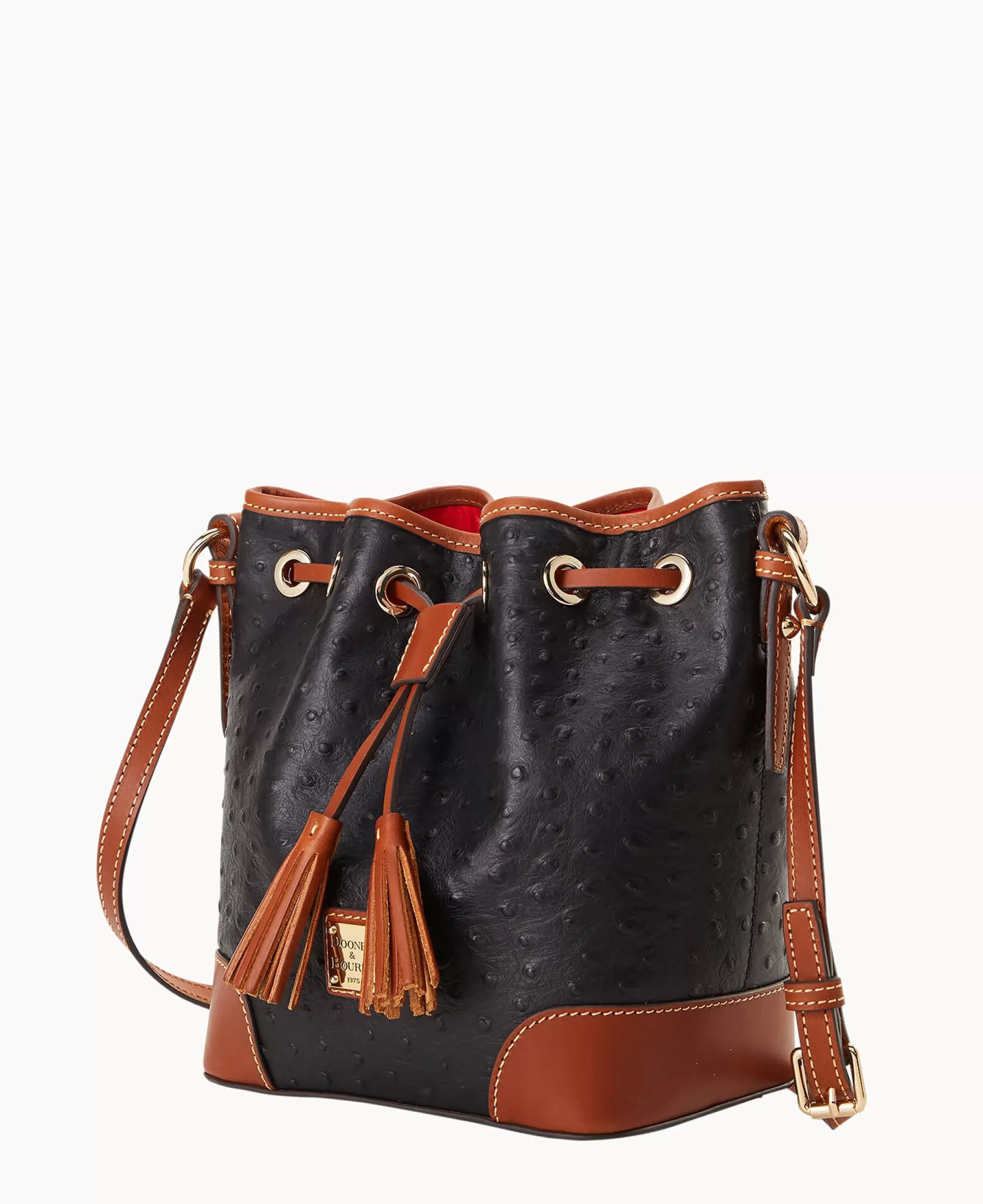 Dooney & Bourke Exotic Leather | Mini Bags^Ostrich Crossbody Drawstring