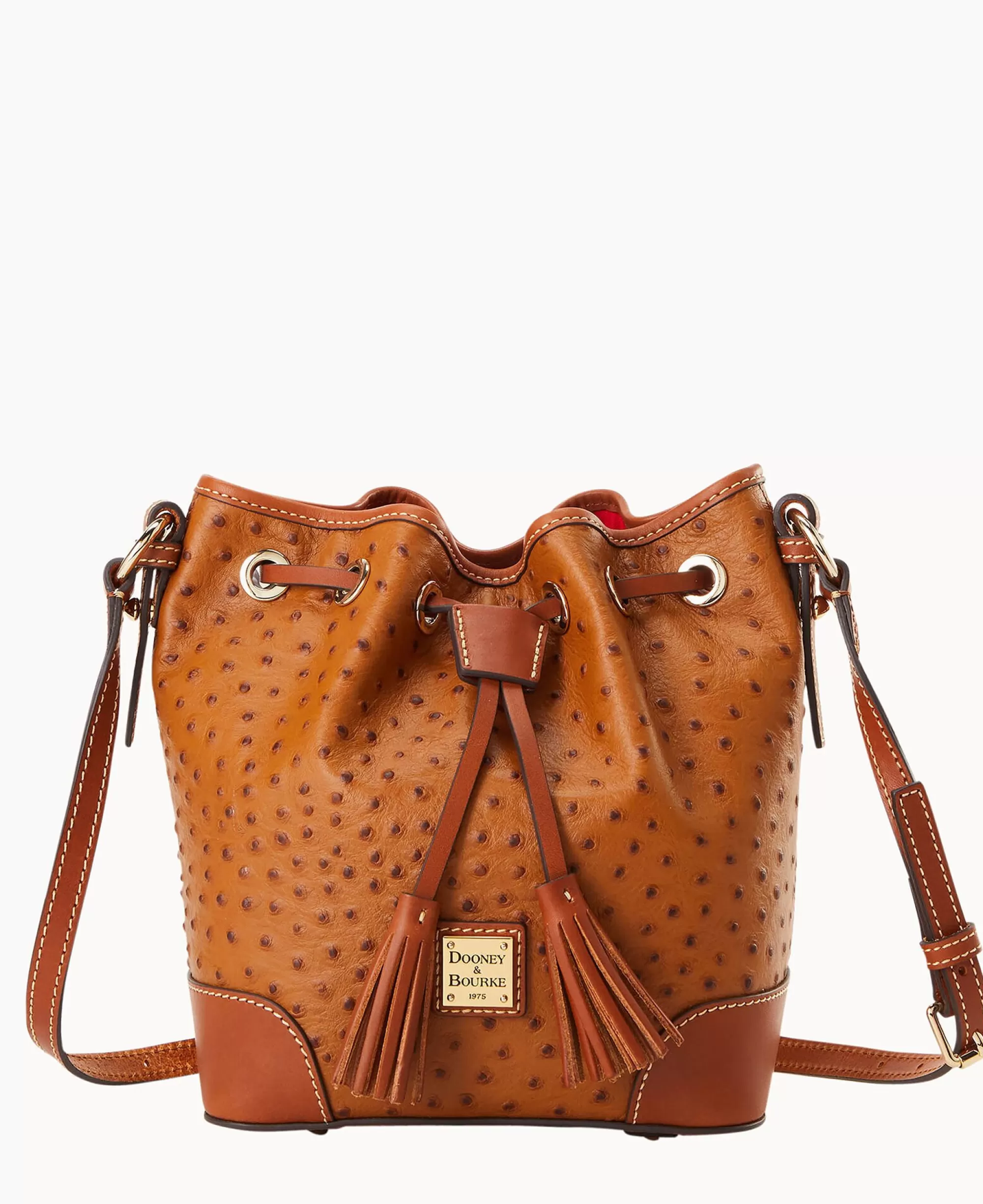 Dooney & Bourke Exotic Leather | Mini Bags^Ostrich Crossbody Drawstring