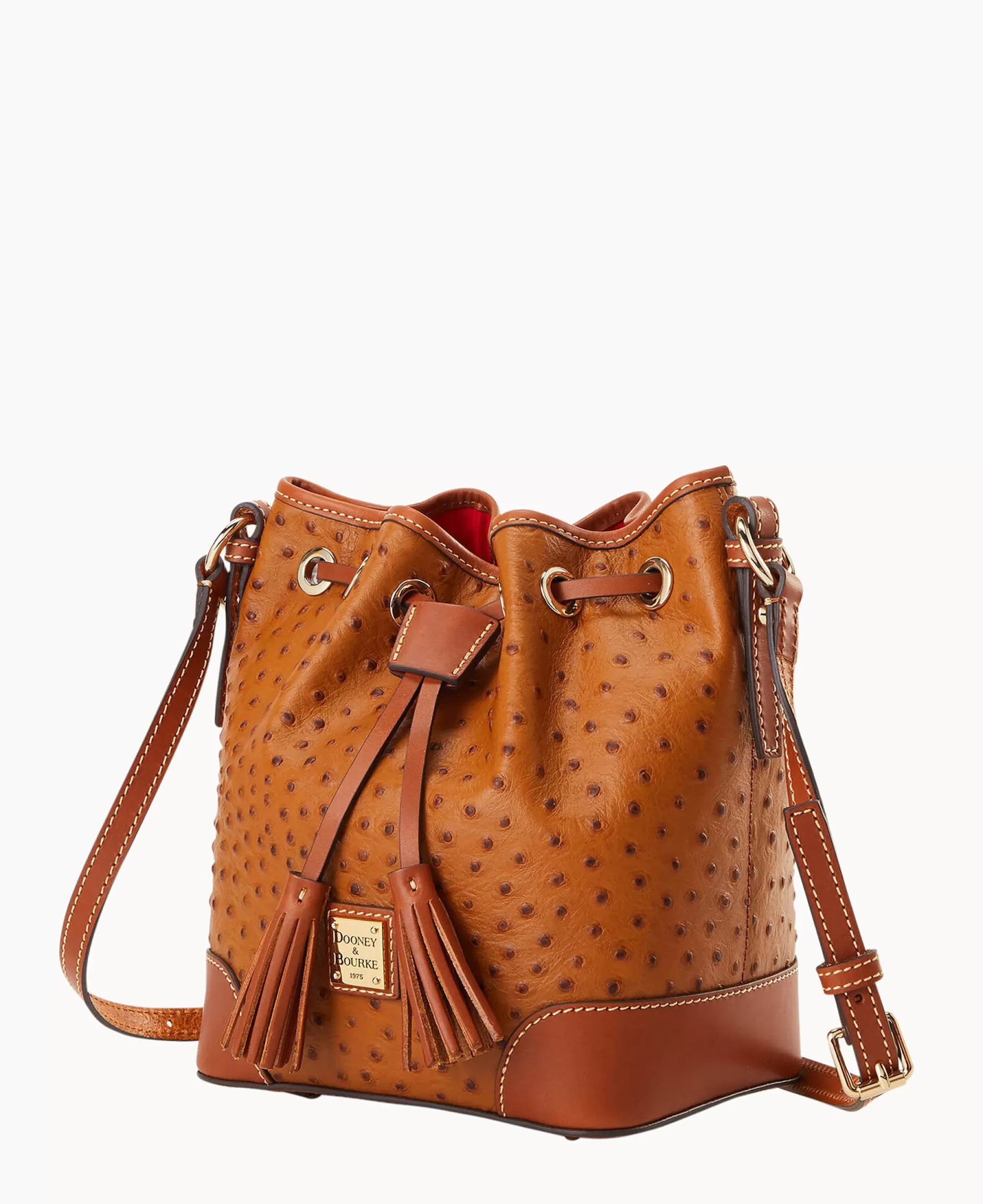 Dooney & Bourke Exotic Leather | Mini Bags^Ostrich Crossbody Drawstring