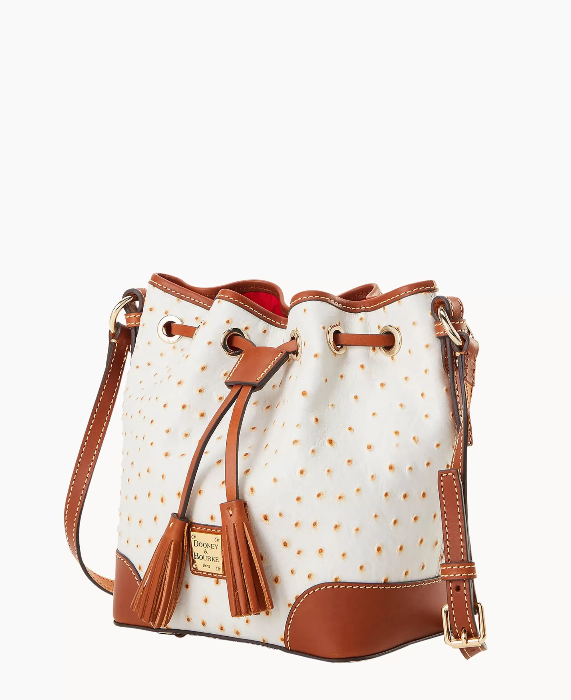 Dooney & Bourke Exotic Leather | Mini Bags^Ostrich Crossbody Drawstring