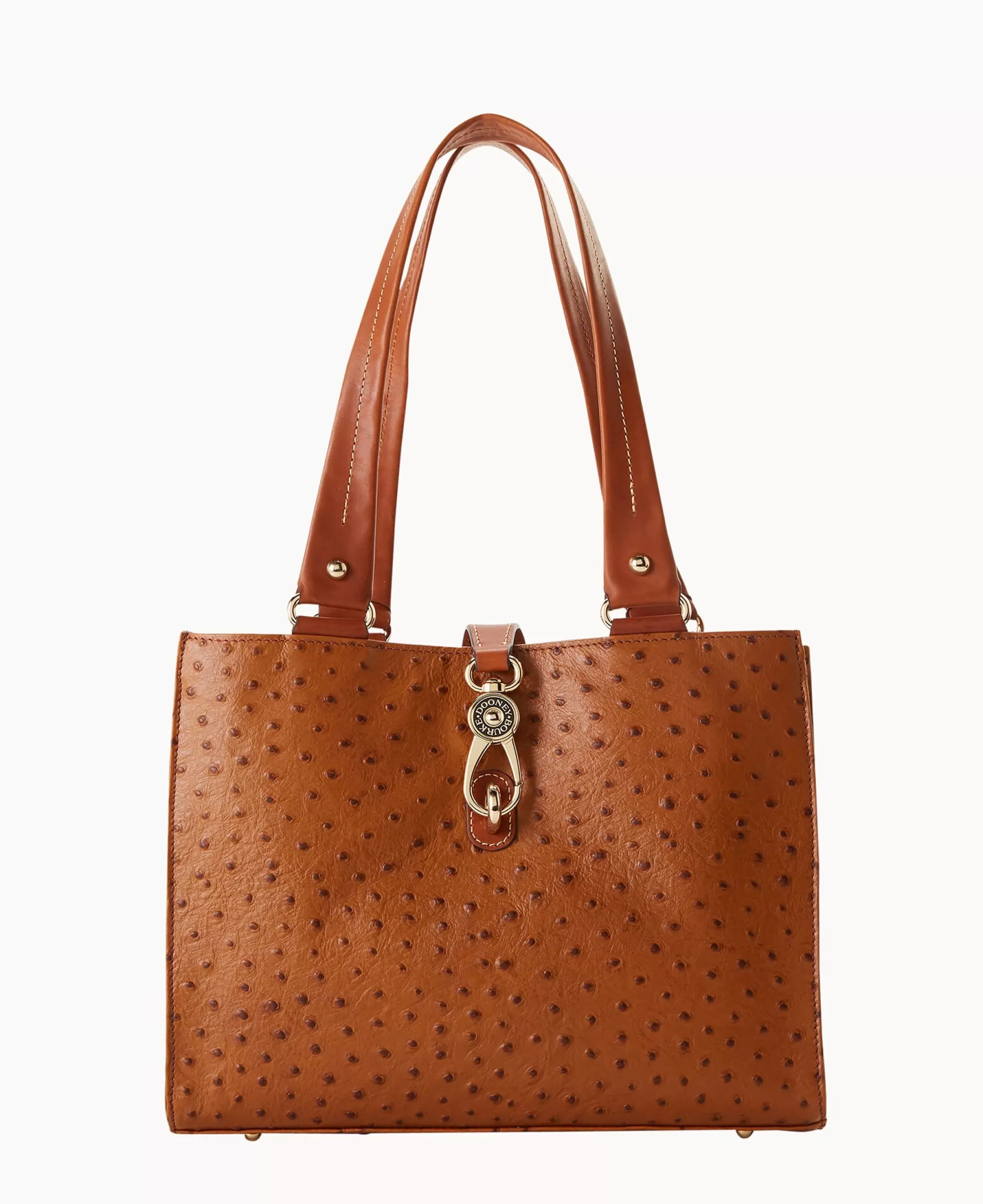 Dooney & Bourke Exotic Leather | Shoulder Bags^Ostrich Medium Logo Lock Tote