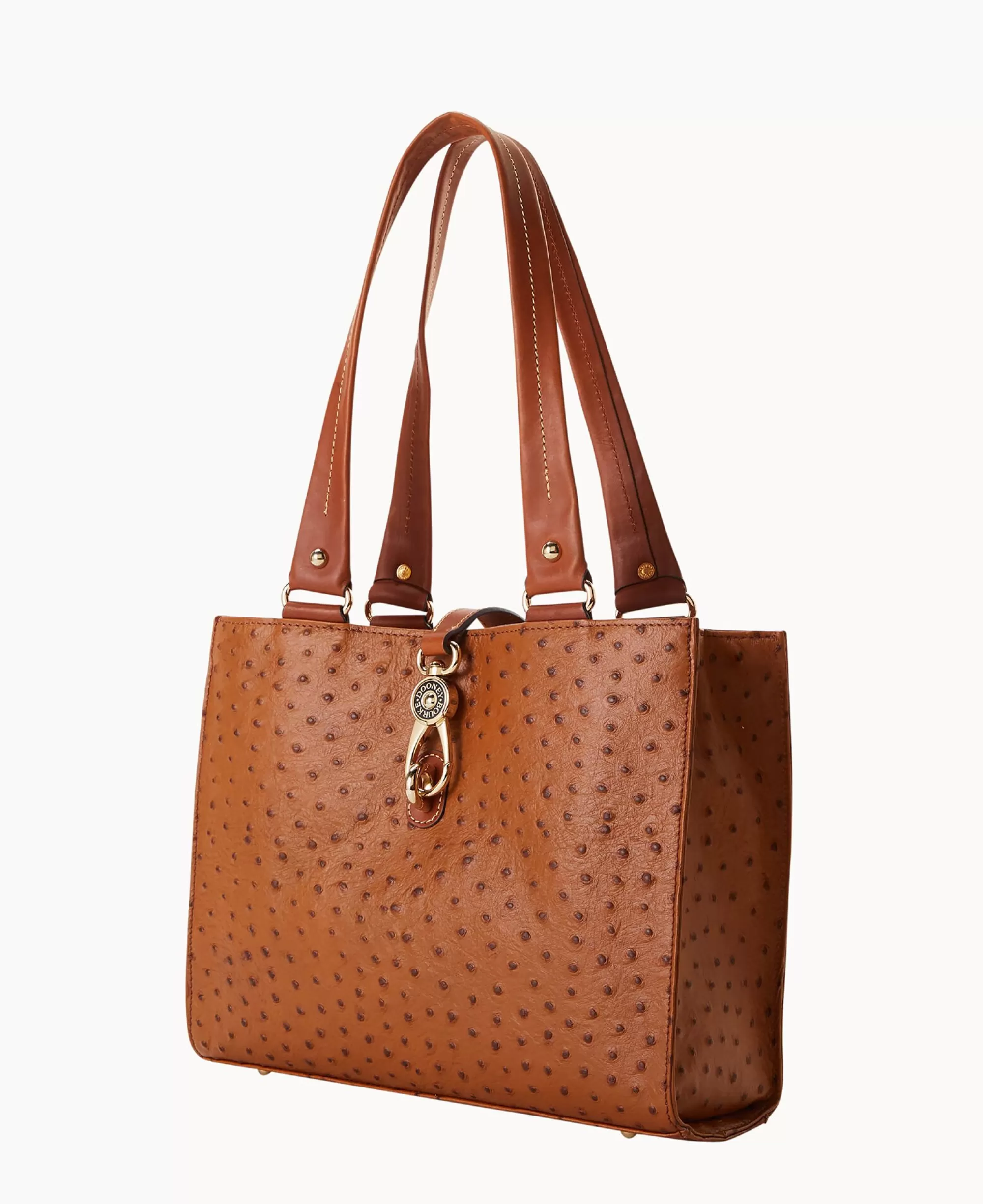 Dooney & Bourke Exotic Leather | Shoulder Bags^Ostrich Medium Logo Lock Tote