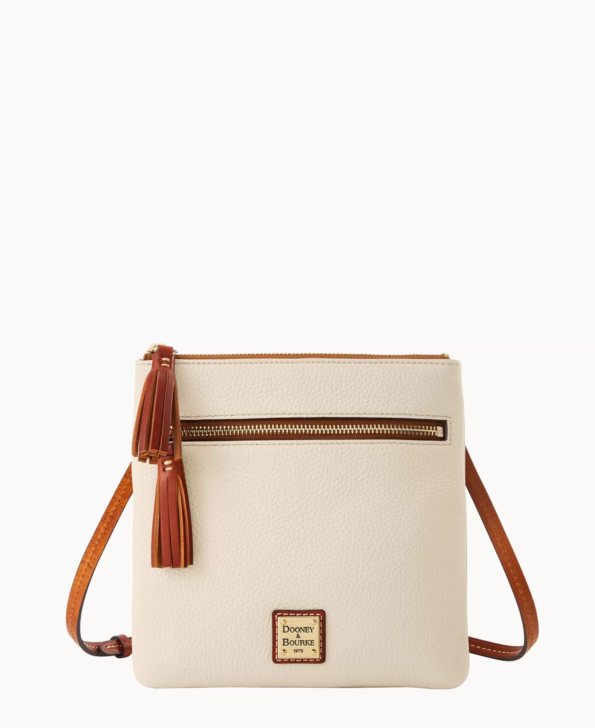 Dooney & Bourke The Pebble Grain Collection | Pebbled Leather^Pebble Grain Double Zip Tassel Crossbody