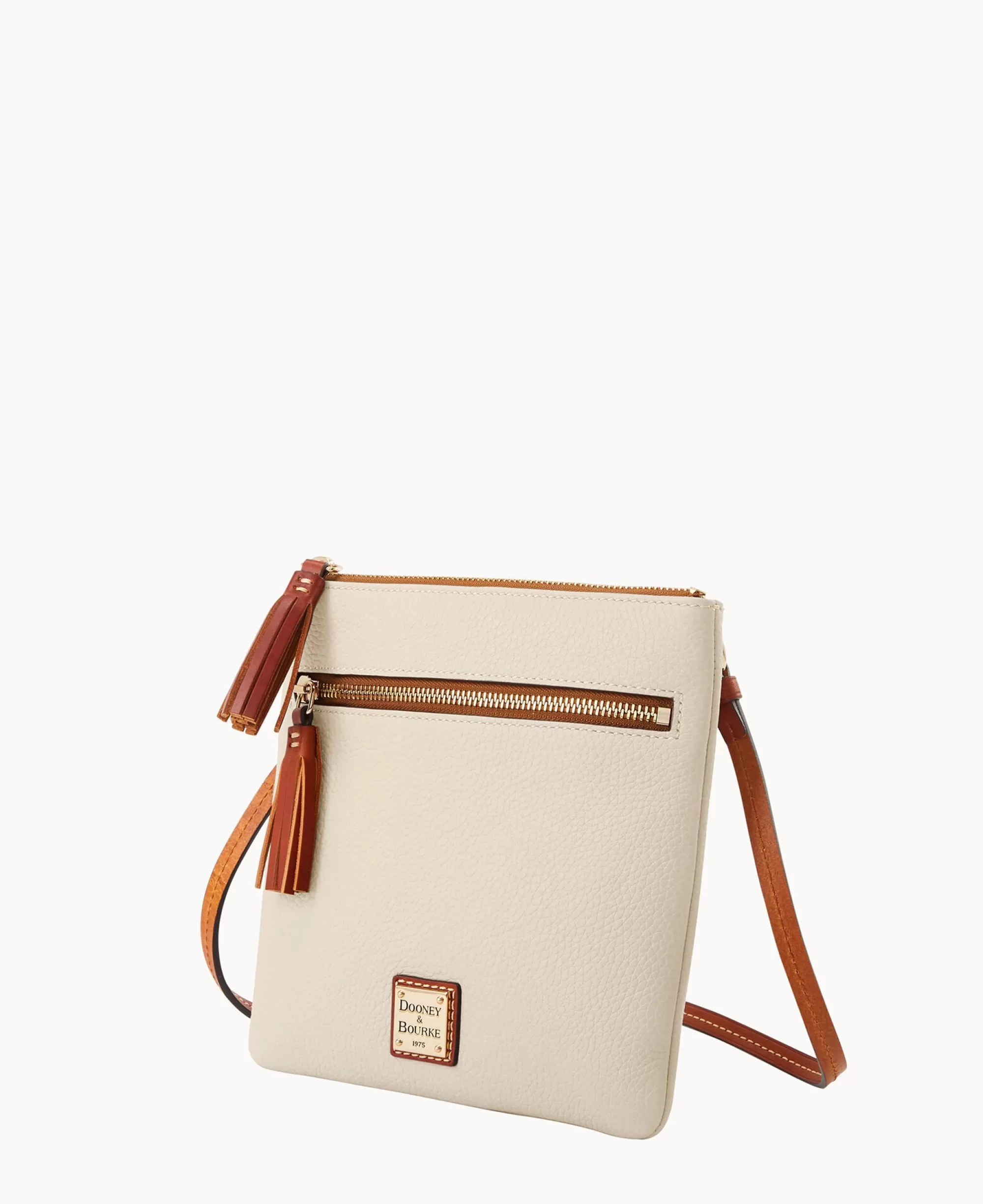 Dooney & Bourke The Pebble Grain Collection | Pebbled Leather^Pebble Grain Double Zip Tassel Crossbody