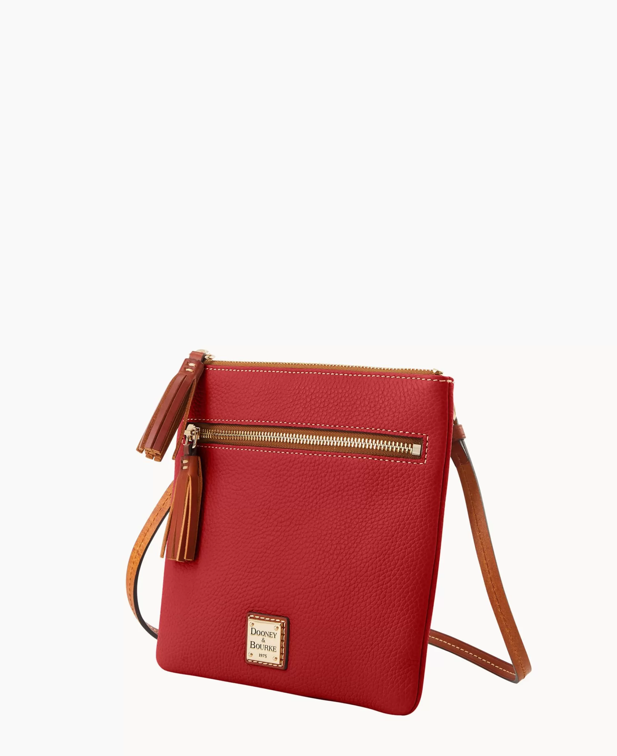 Dooney & Bourke The Pebble Grain Collection | Pebbled Leather^Pebble Grain Double Zip Tassel Crossbody