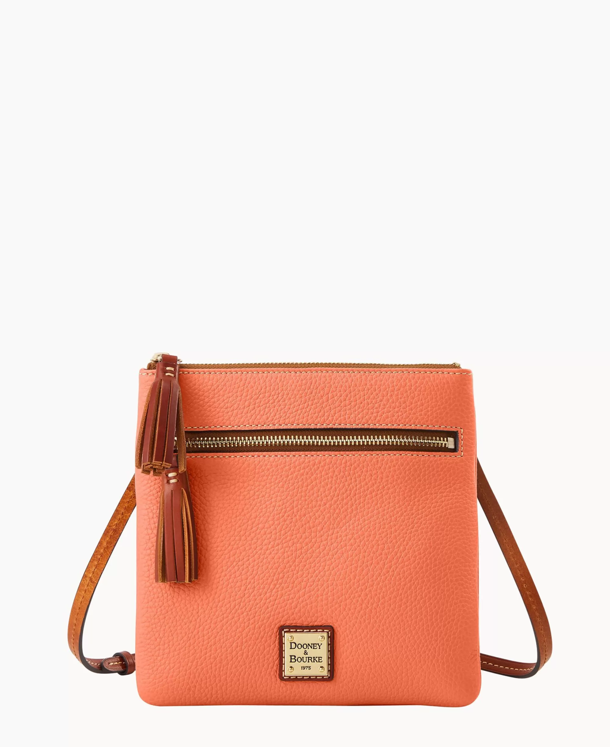 Dooney & Bourke The Pebble Grain Collection | Pebbled Leather^Pebble Grain Double Zip Tassel Crossbody