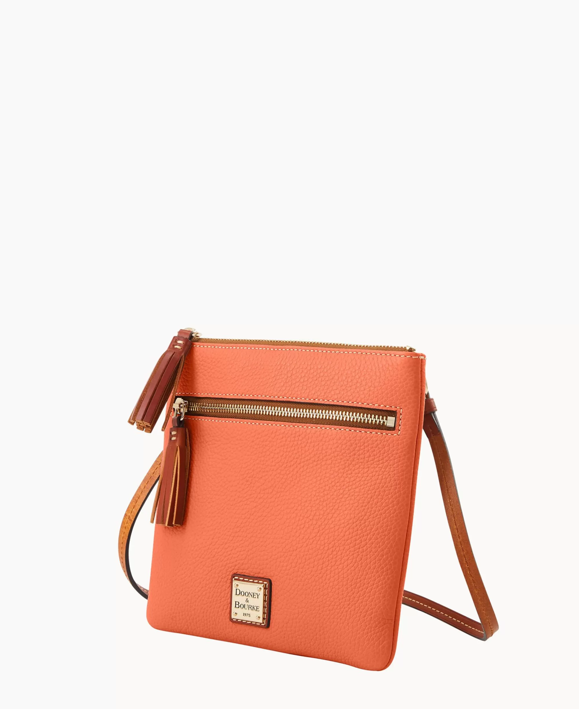 Dooney & Bourke The Pebble Grain Collection | Pebbled Leather^Pebble Grain Double Zip Tassel Crossbody