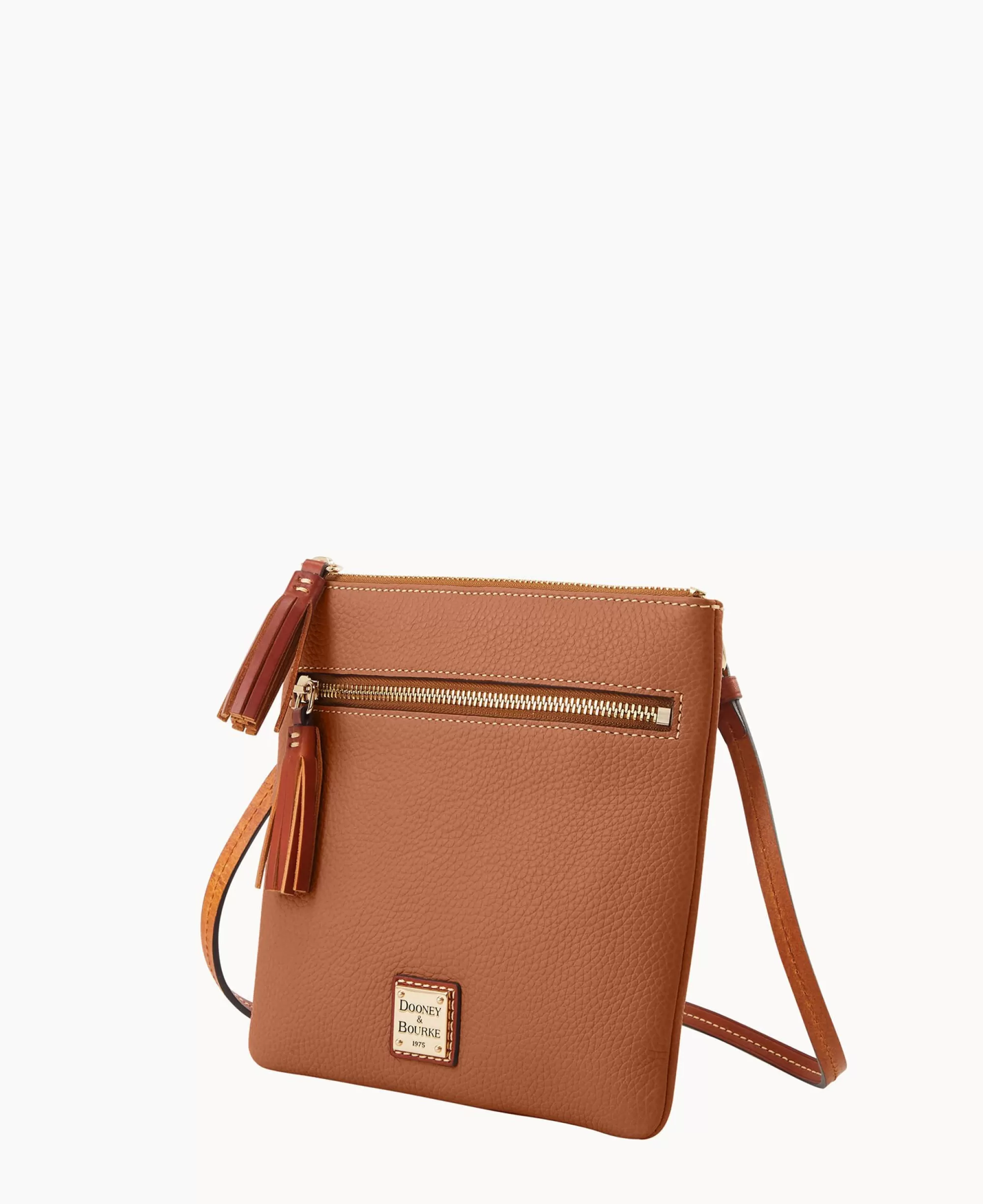 Dooney & Bourke The Pebble Grain Collection | Pebbled Leather^Pebble Grain Double Zip Tassel Crossbody