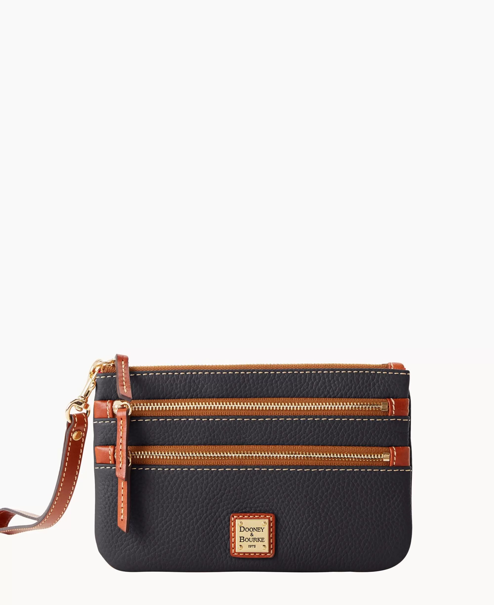 Dooney & Bourke The Pebble Grain Collection | Grab and Go^Pebble Grain Triple Zip Wristlet