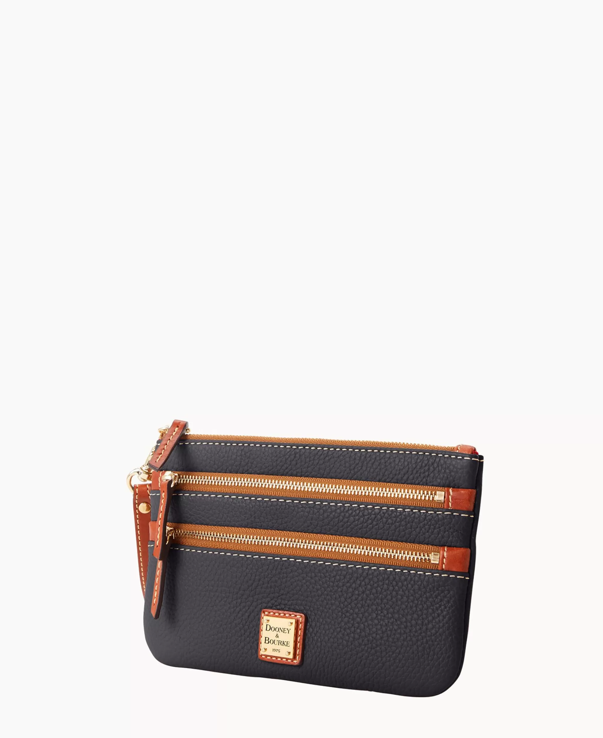 Dooney & Bourke The Pebble Grain Collection | Grab and Go^Pebble Grain Triple Zip Wristlet