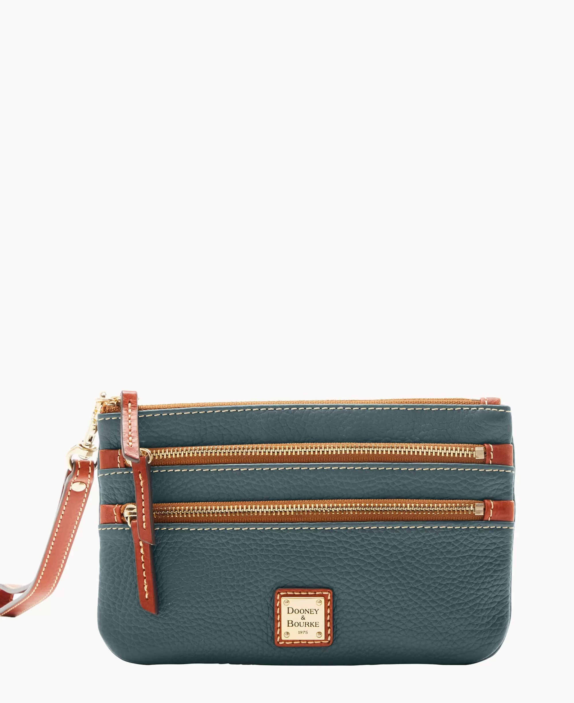 Dooney & Bourke The Pebble Grain Collection | Grab and Go^Pebble Grain Triple Zip Wristlet