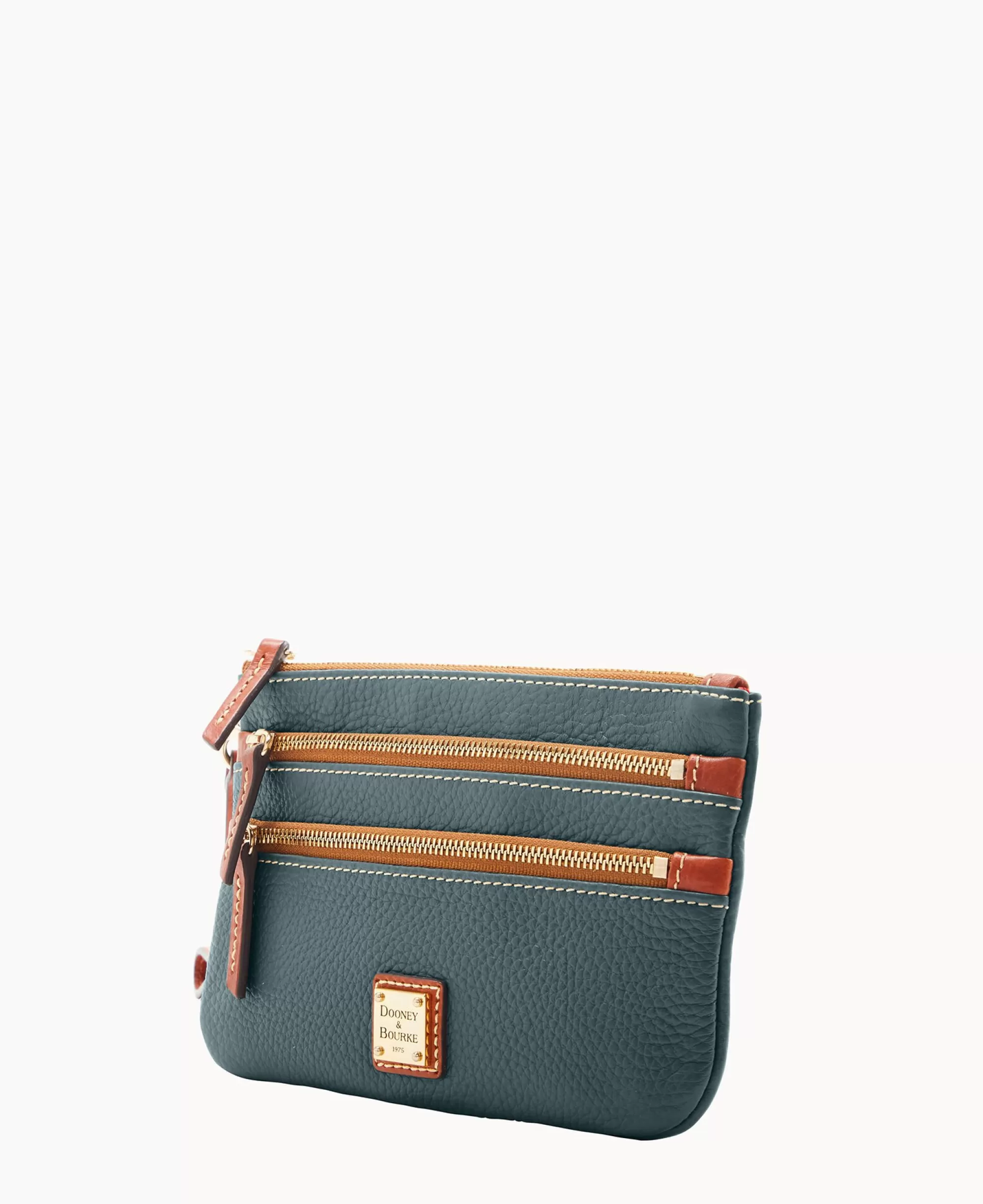 Dooney & Bourke The Pebble Grain Collection | Grab and Go^Pebble Grain Triple Zip Wristlet