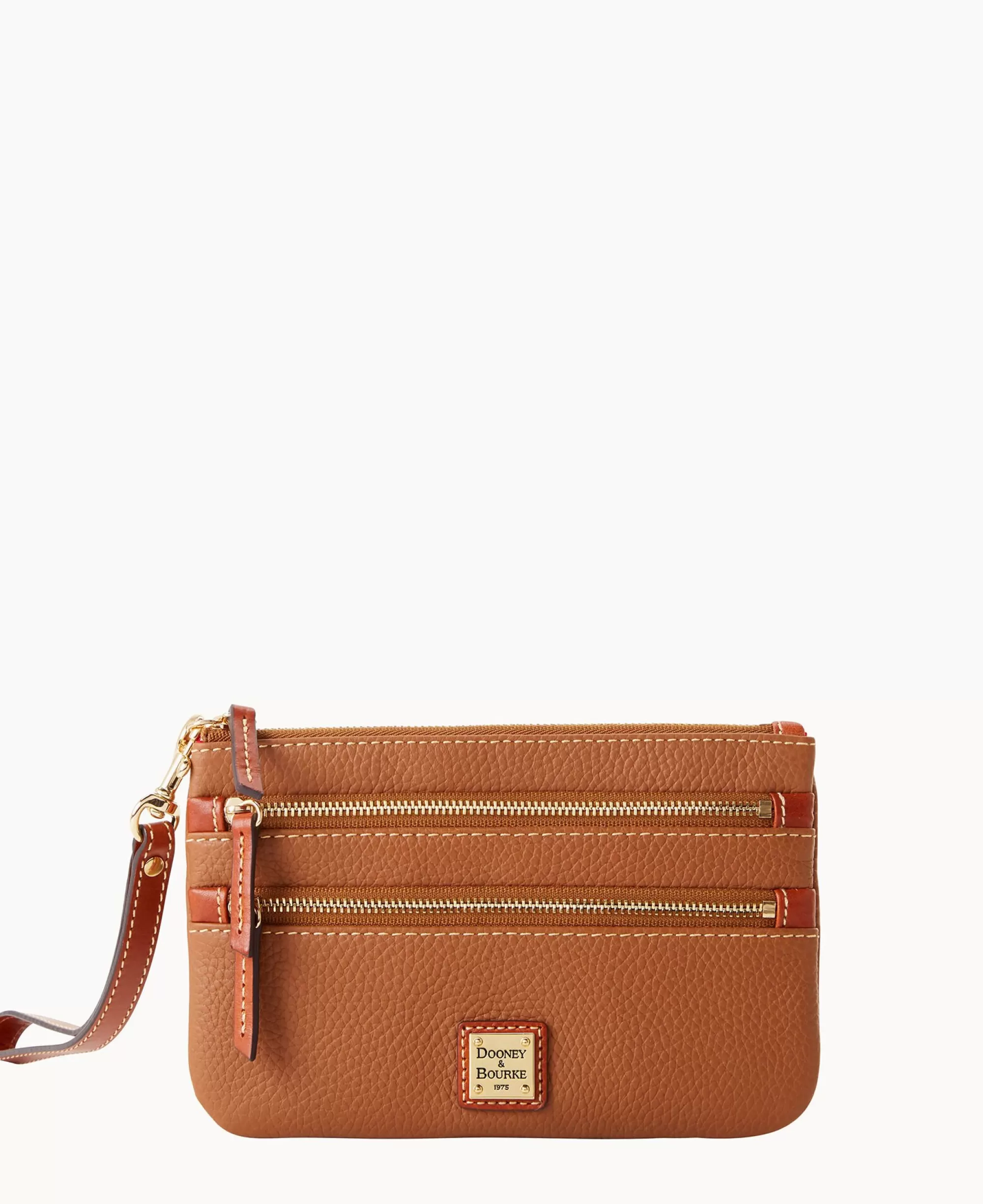 Dooney & Bourke The Pebble Grain Collection | Grab and Go^Pebble Grain Triple Zip Wristlet