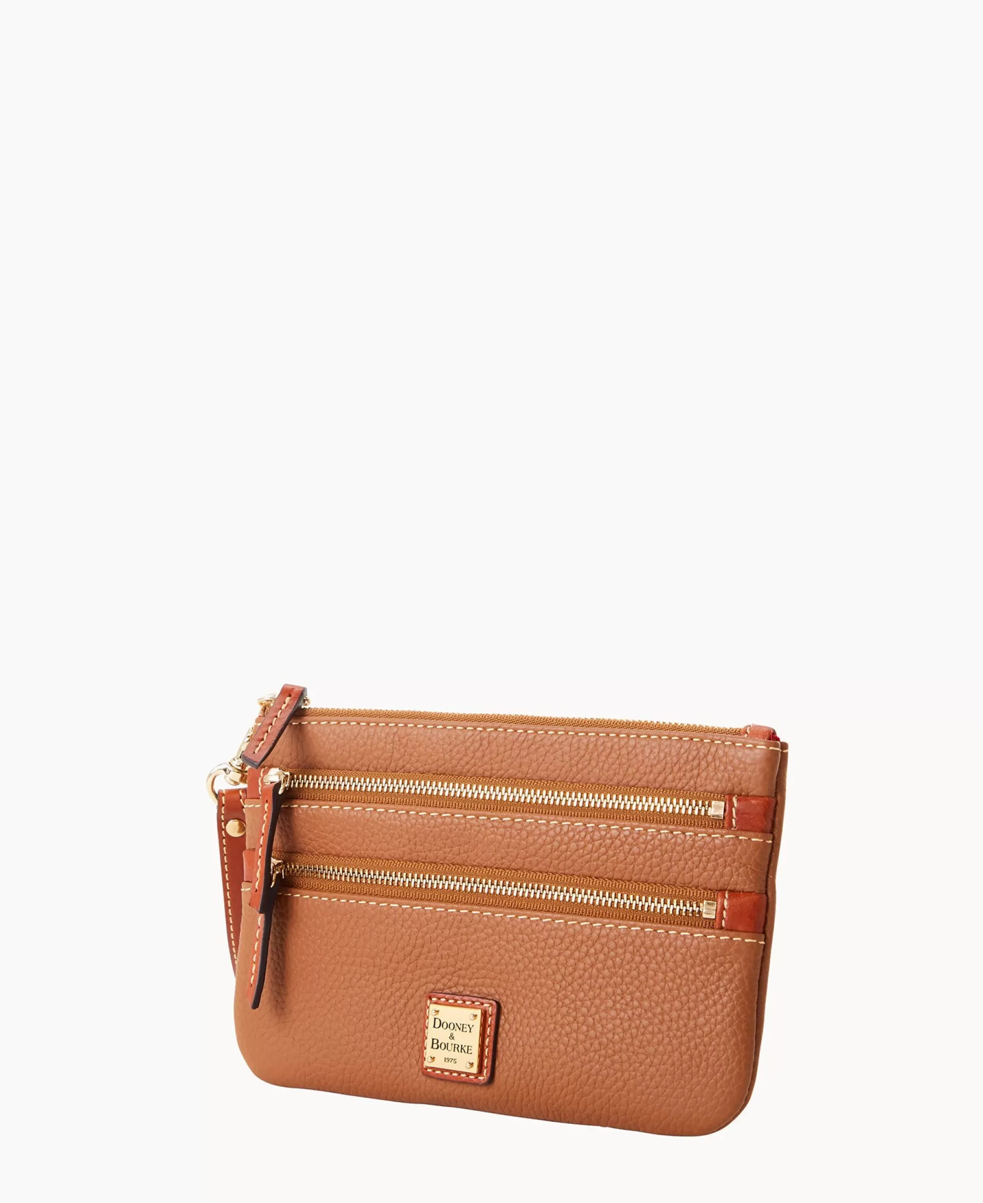 Dooney & Bourke The Pebble Grain Collection | Grab and Go^Pebble Grain Triple Zip Wristlet