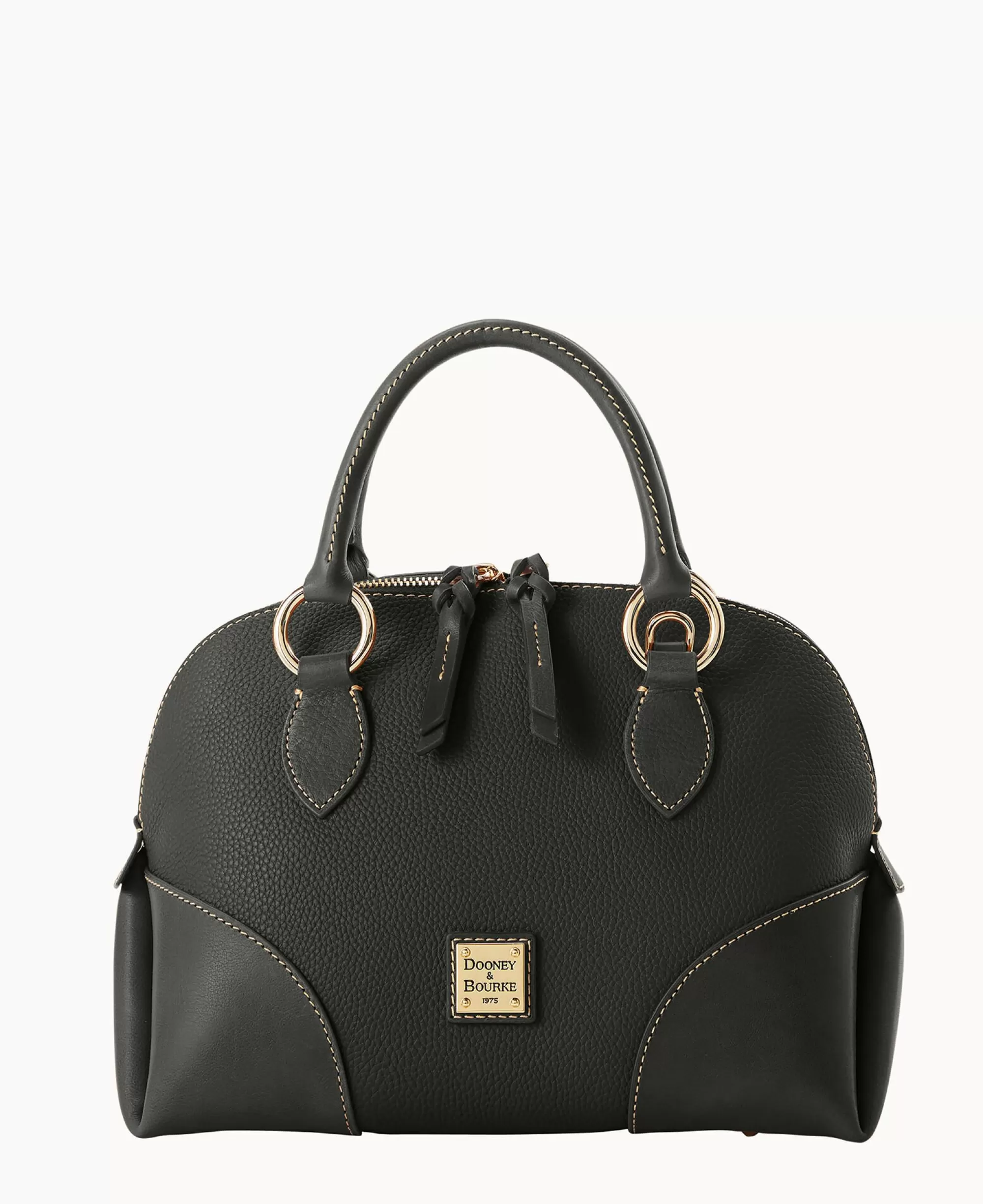 Dooney & Bourke The Pebble Grain Collection | Pebbled Leather^Pebble with Florentine Trim Domed Satchel