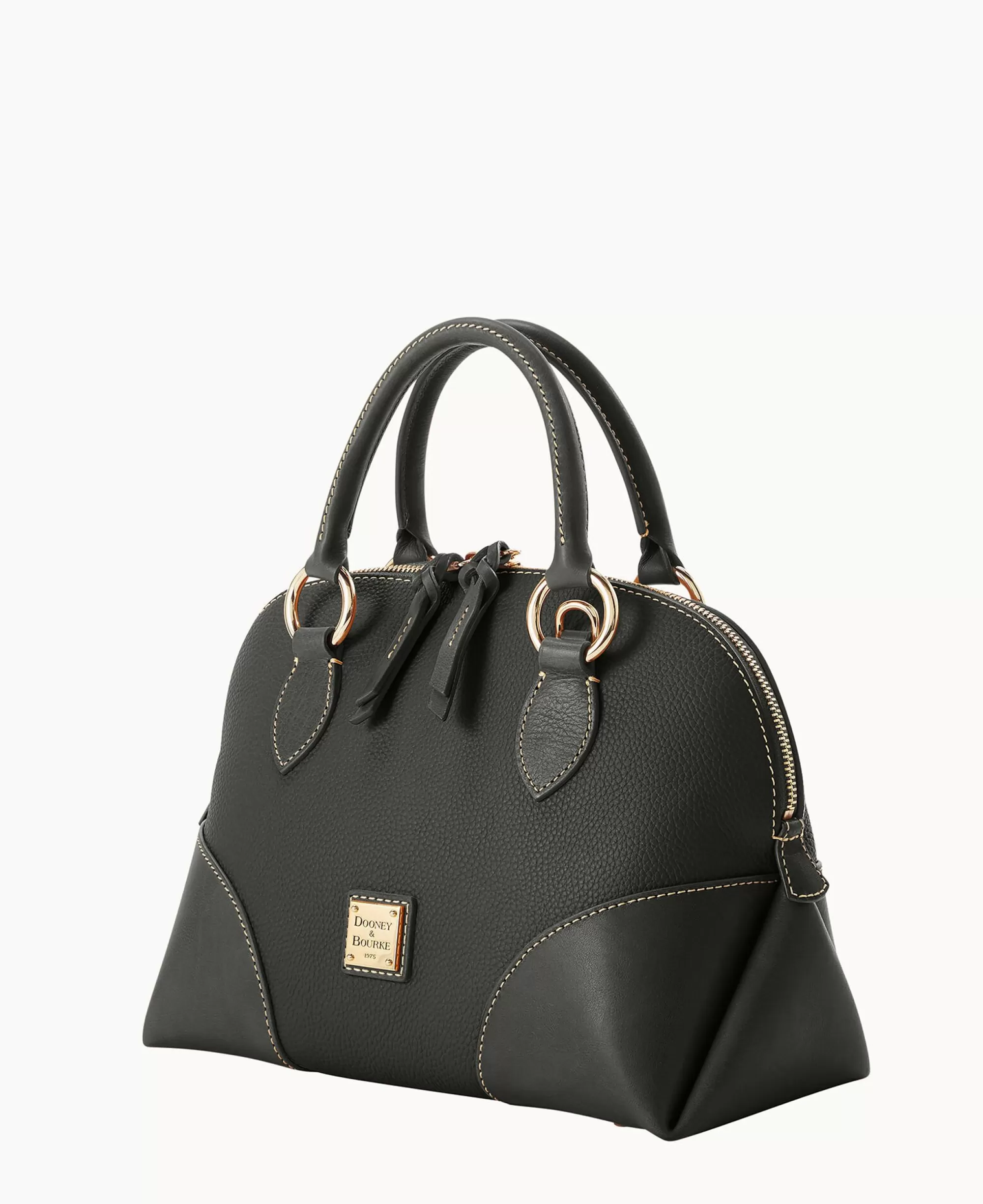 Dooney & Bourke The Pebble Grain Collection | Pebbled Leather^Pebble with Florentine Trim Domed Satchel