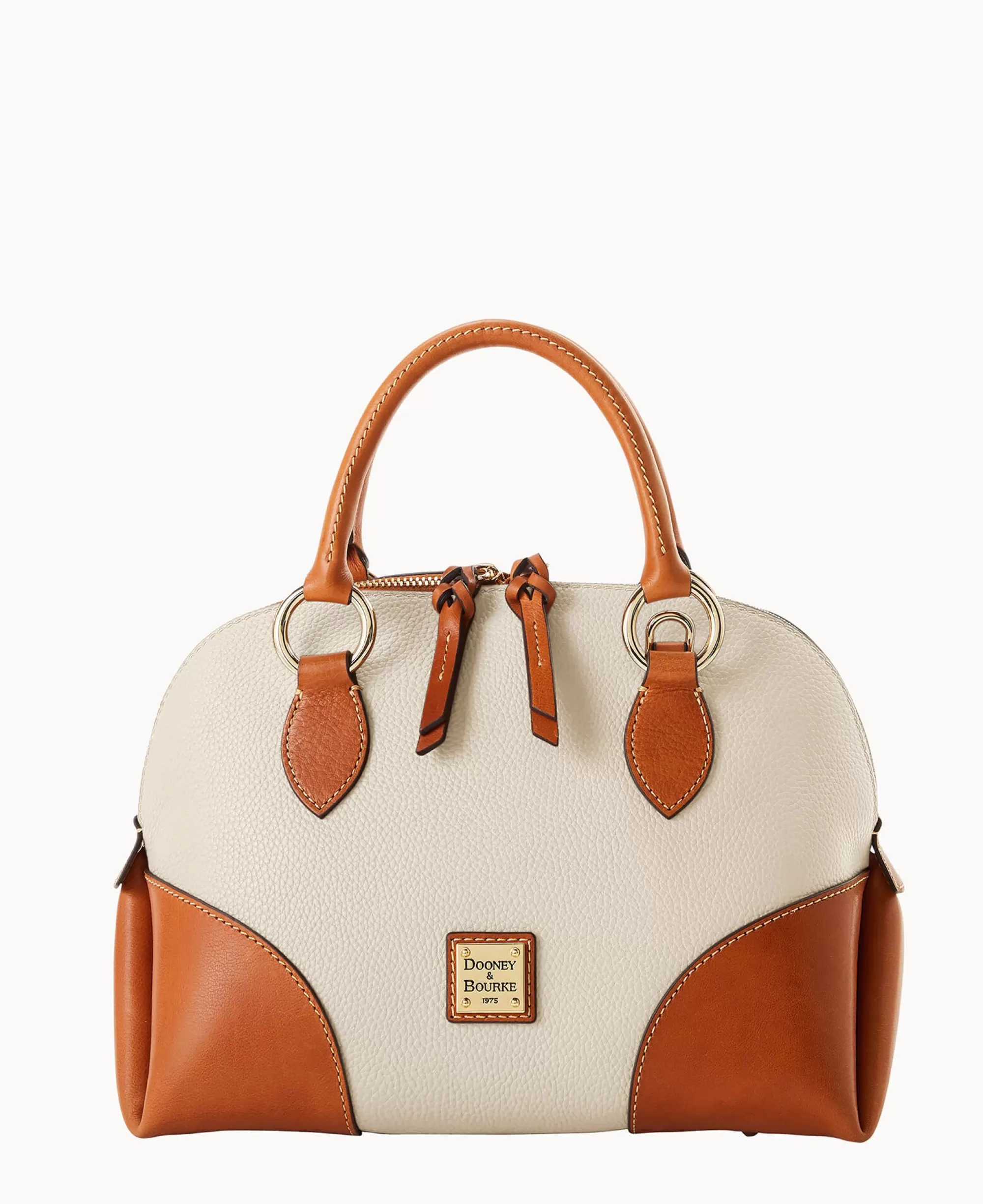 Dooney & Bourke The Pebble Grain Collection | Pebbled Leather^Pebble with Florentine Trim Domed Satchel