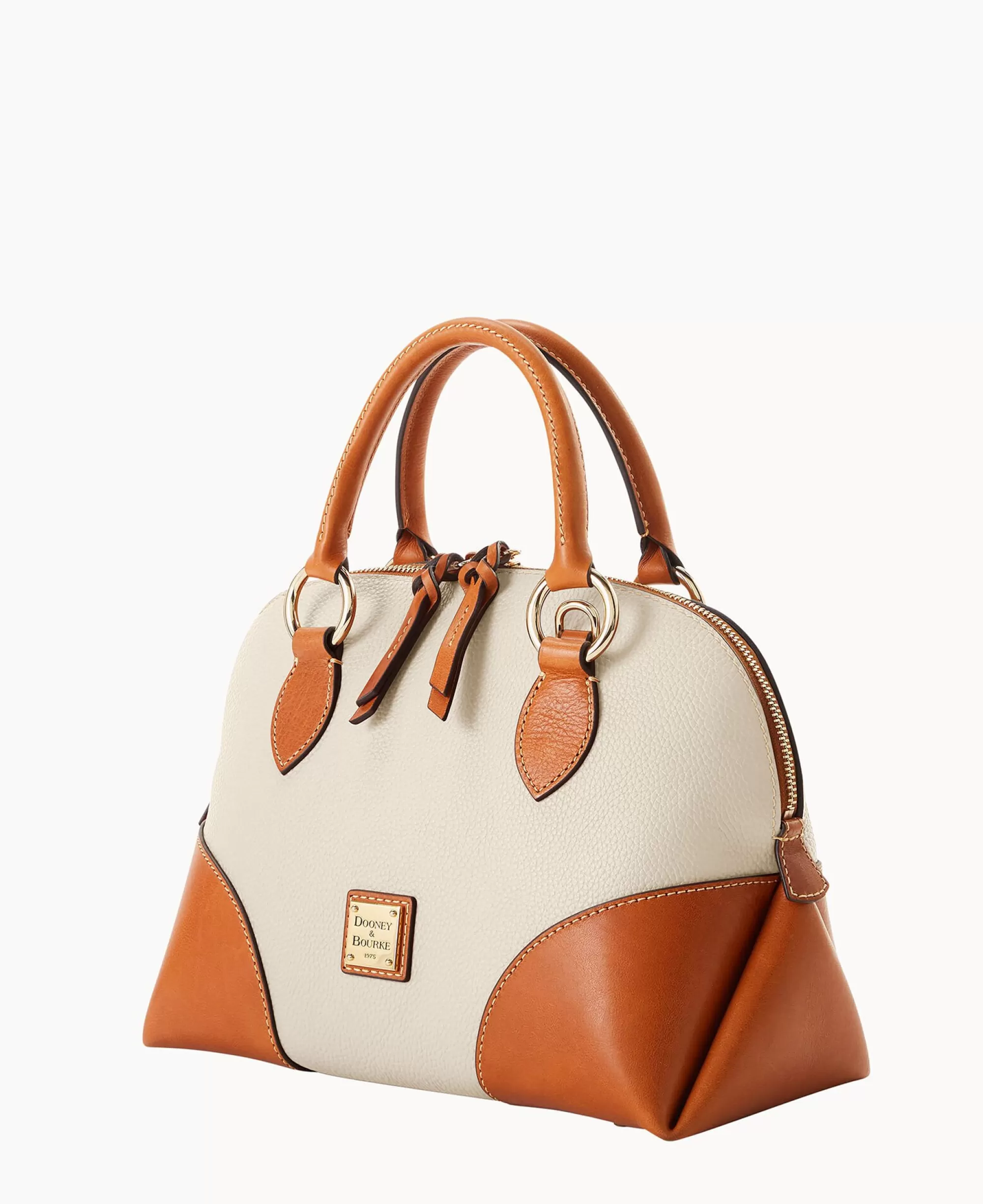 Dooney & Bourke The Pebble Grain Collection | Pebbled Leather^Pebble with Florentine Trim Domed Satchel