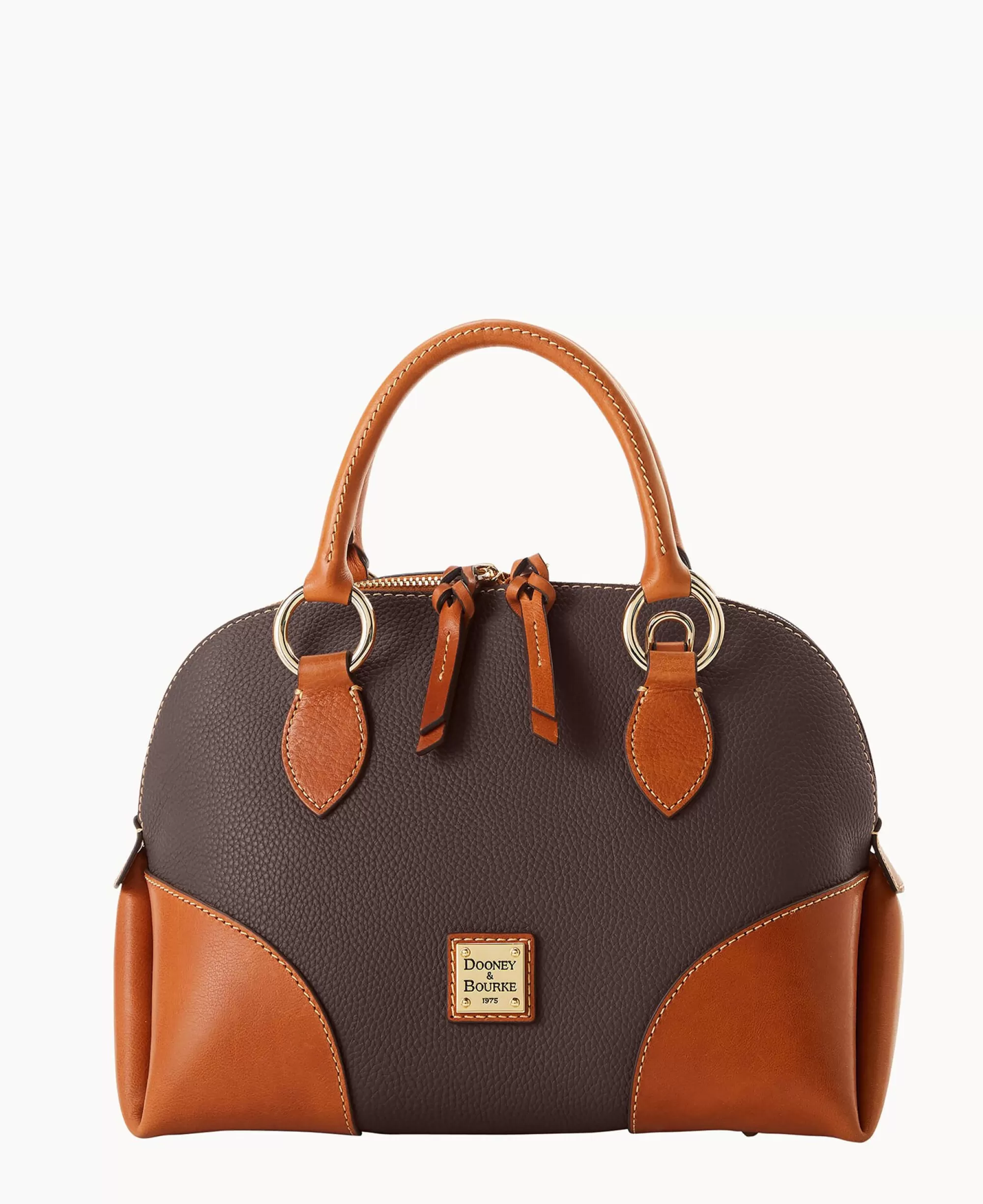 Dooney & Bourke The Pebble Grain Collection | Pebbled Leather^Pebble with Florentine Trim Domed Satchel