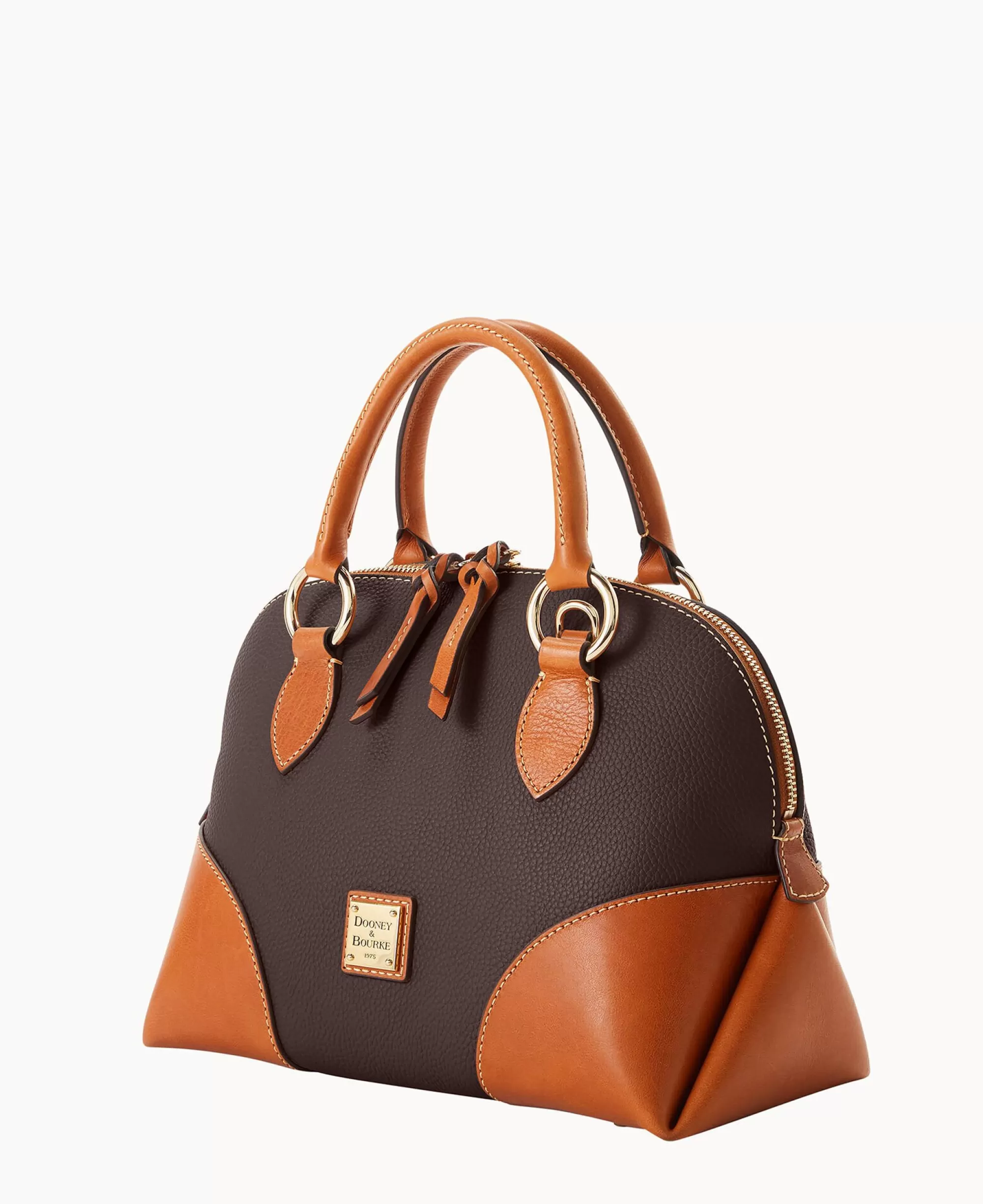 Dooney & Bourke The Pebble Grain Collection | Pebbled Leather^Pebble with Florentine Trim Domed Satchel