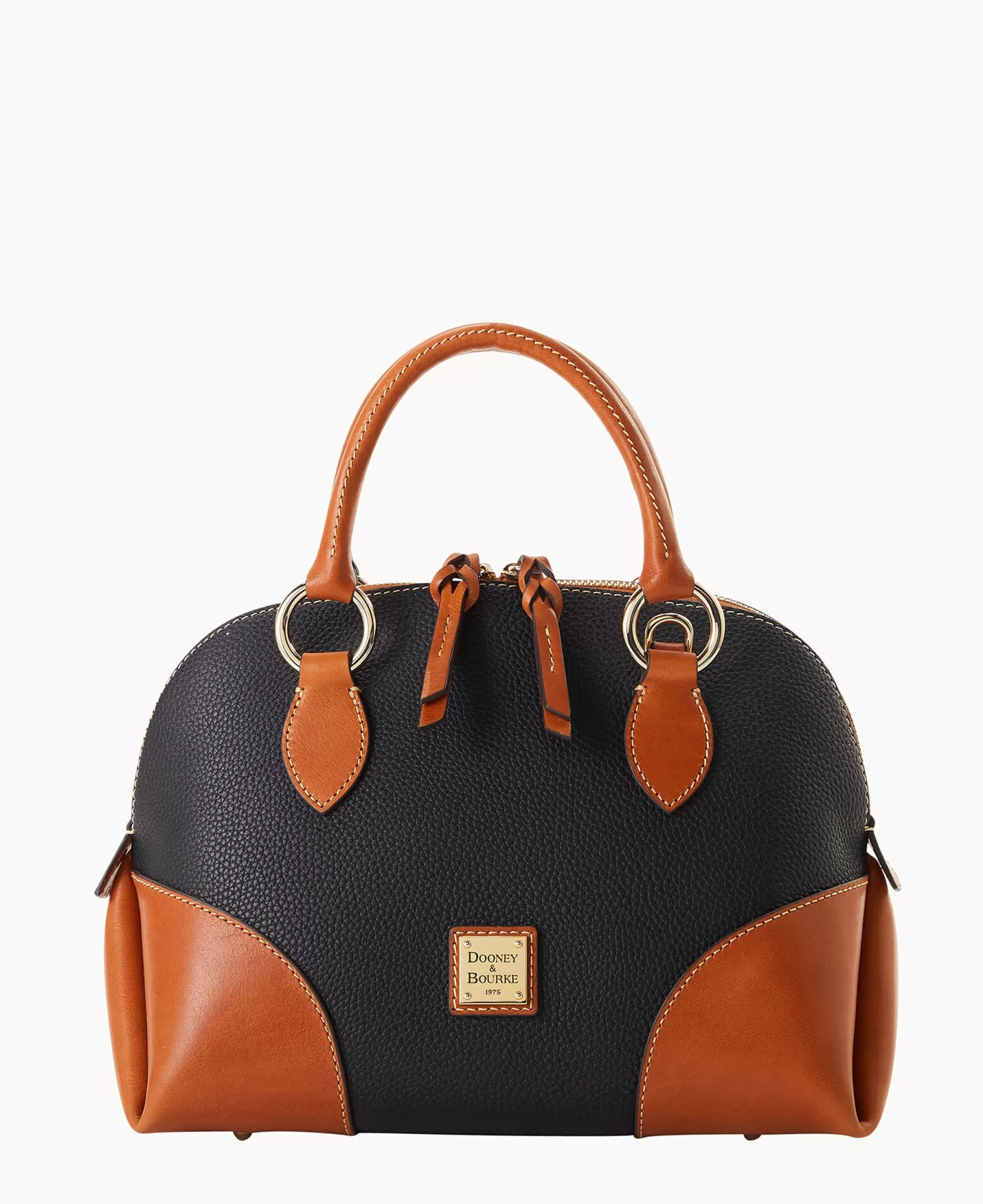 Dooney & Bourke The Pebble Grain Collection | Pebbled Leather^Pebble with Florentine Trim Domed Satchel