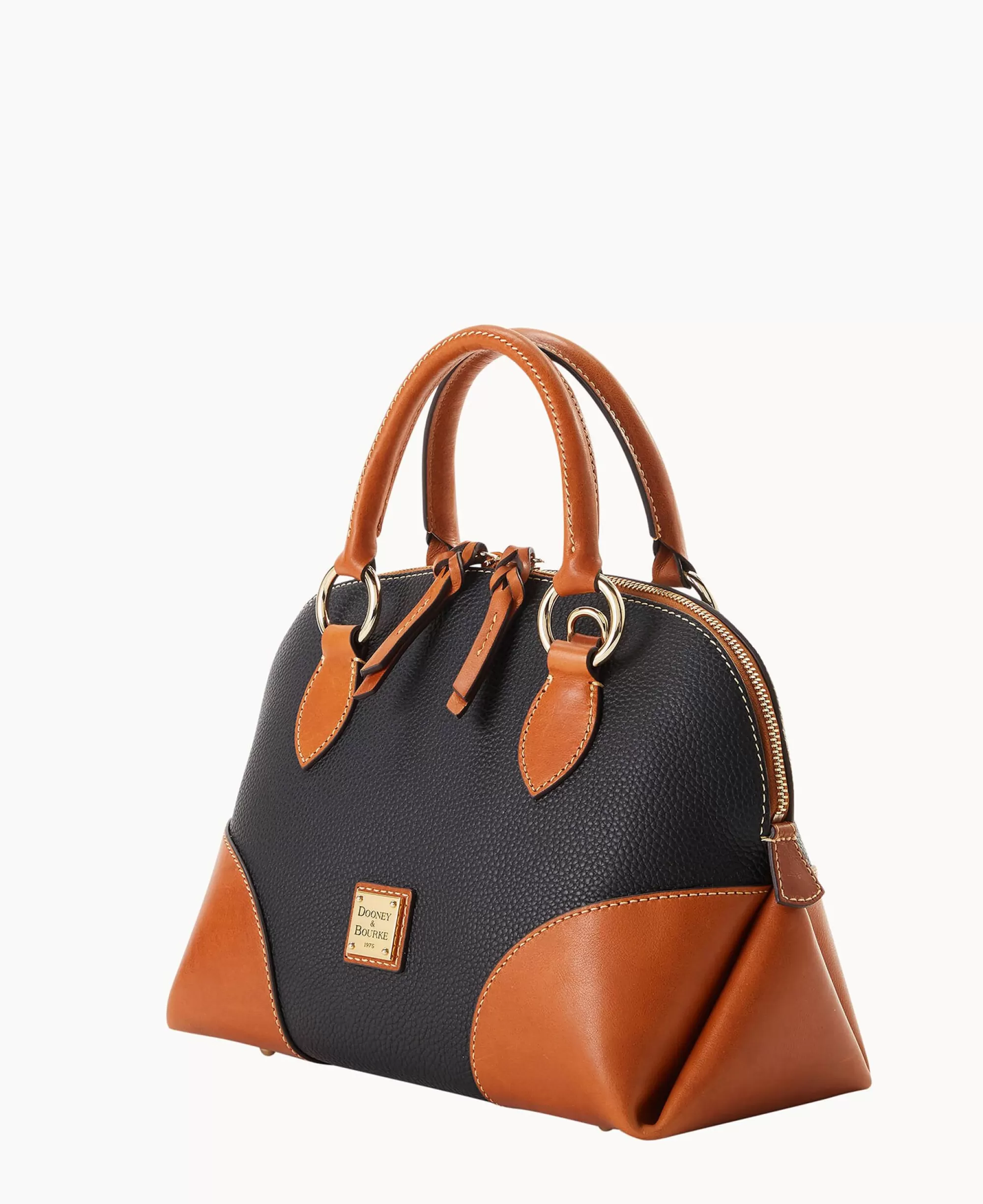 Dooney & Bourke The Pebble Grain Collection | Pebbled Leather^Pebble with Florentine Trim Domed Satchel