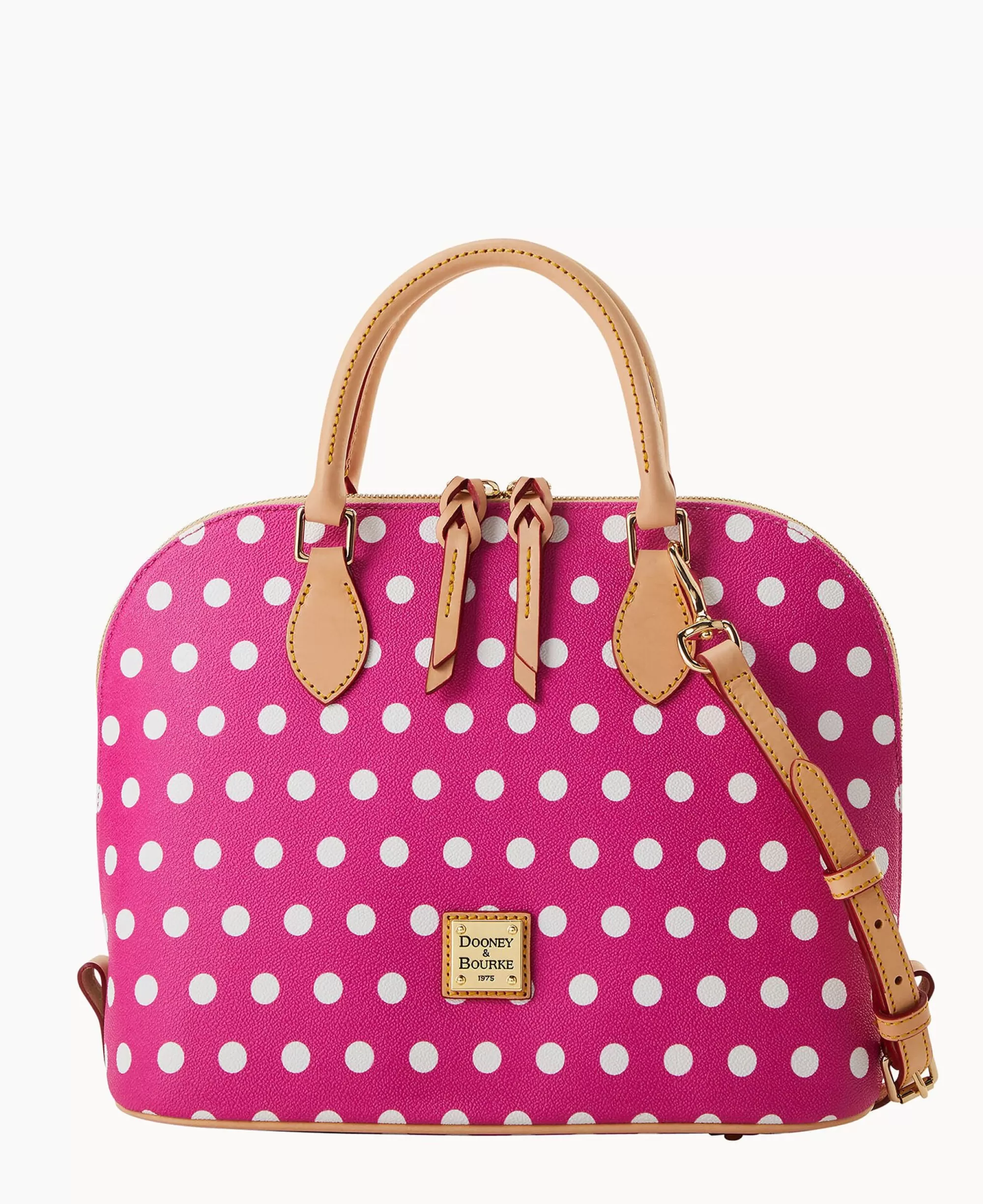 Dooney & Bourke Spring Style | Printed Fabric^Polka Dot Zip Zip Satchel