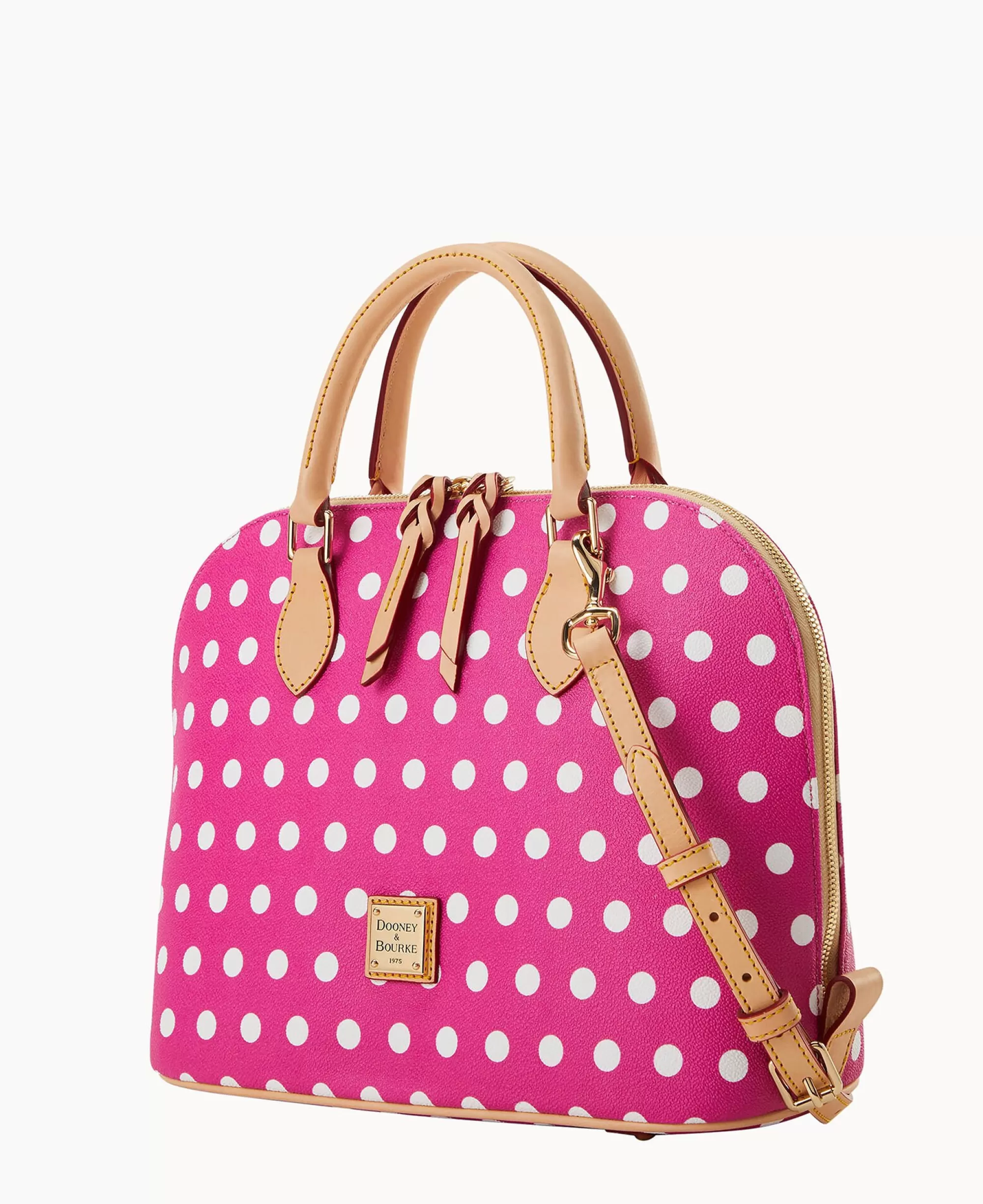 Dooney & Bourke Spring Style | Printed Fabric^Polka Dot Zip Zip Satchel