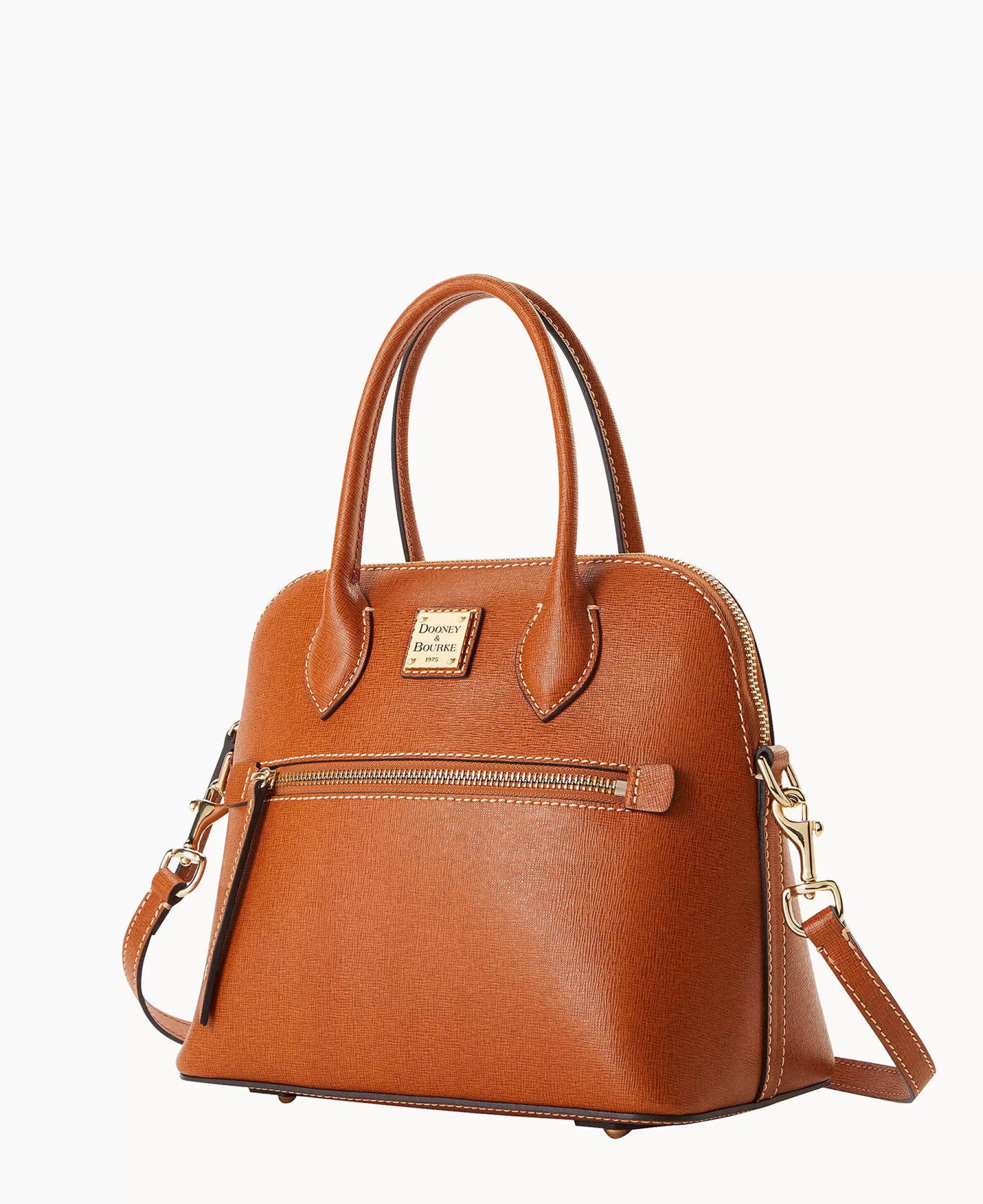 Dooney & Bourke The Saffiano Collection | Textured Leather^Saffiano Domed Satchel