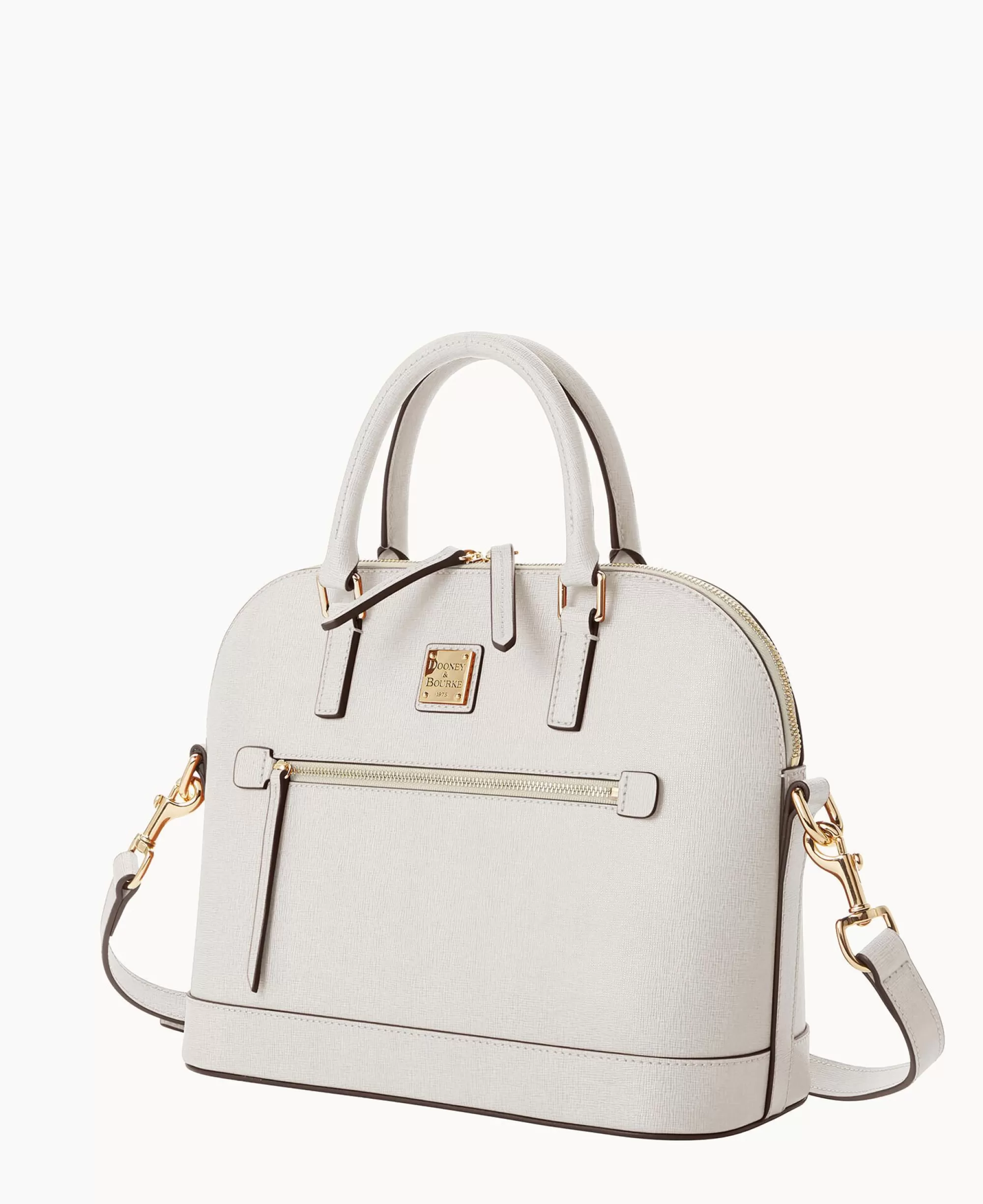 Dooney & Bourke The Saffiano Collection | Ready For the Getaway^Saffiano Domed Zip Satchel