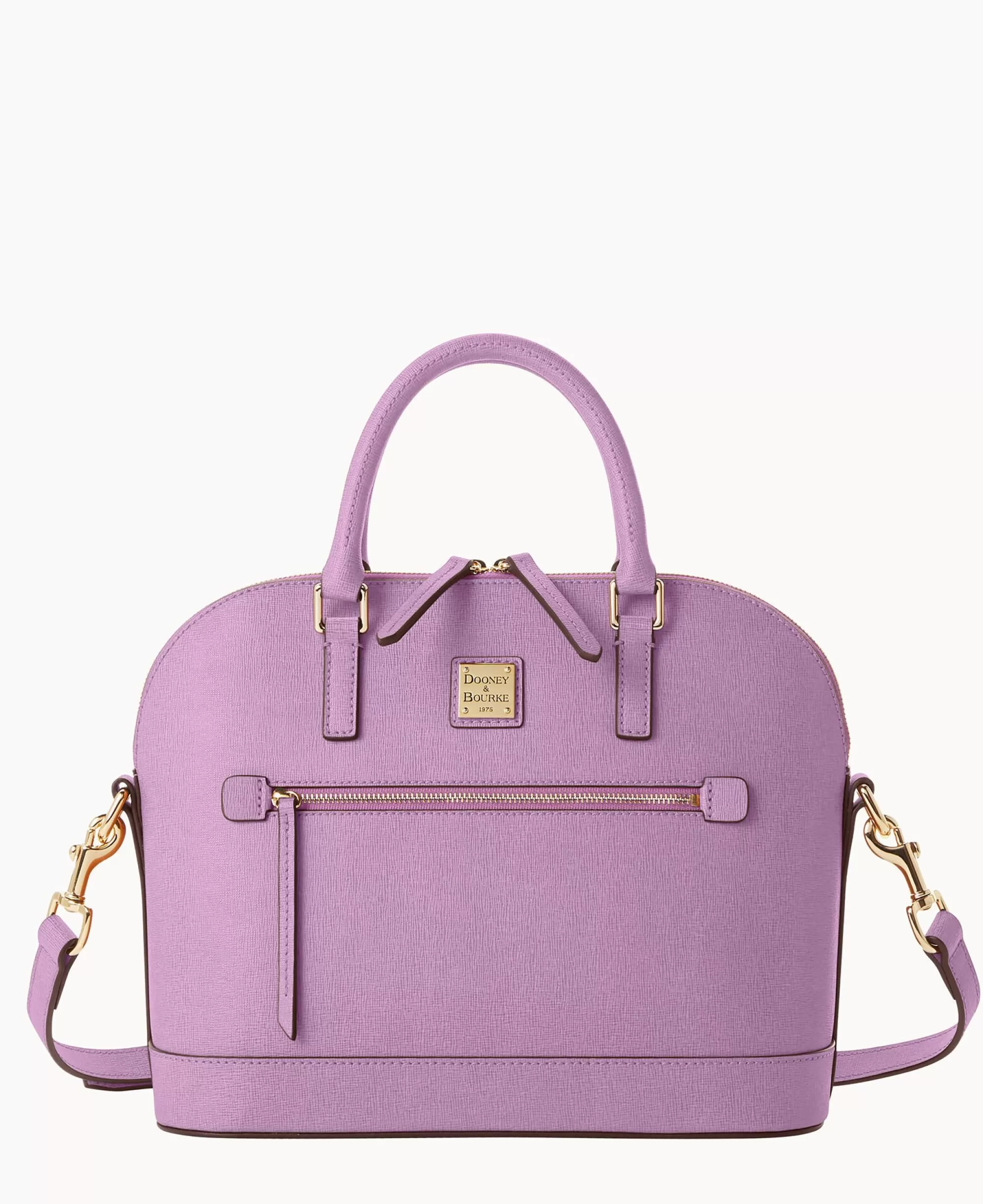 Dooney & Bourke The Saffiano Collection | Ready For the Getaway^Saffiano Domed Zip Satchel