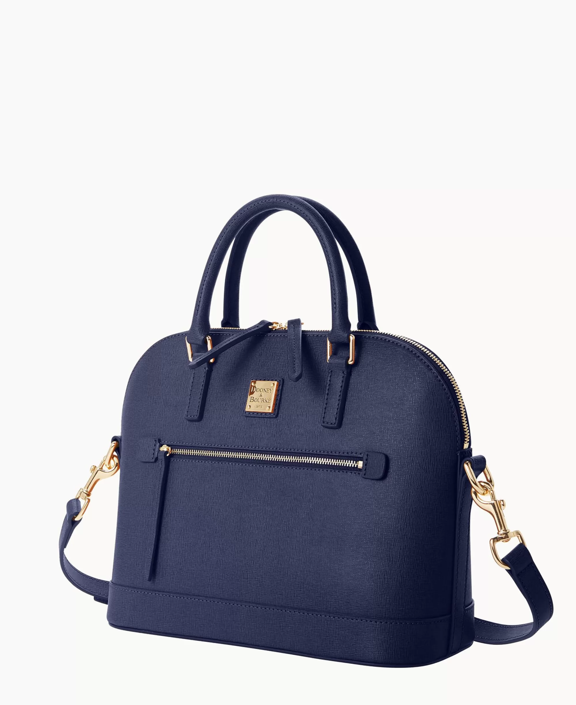 Dooney & Bourke The Saffiano Collection | Ready For the Getaway^Saffiano Domed Zip Satchel