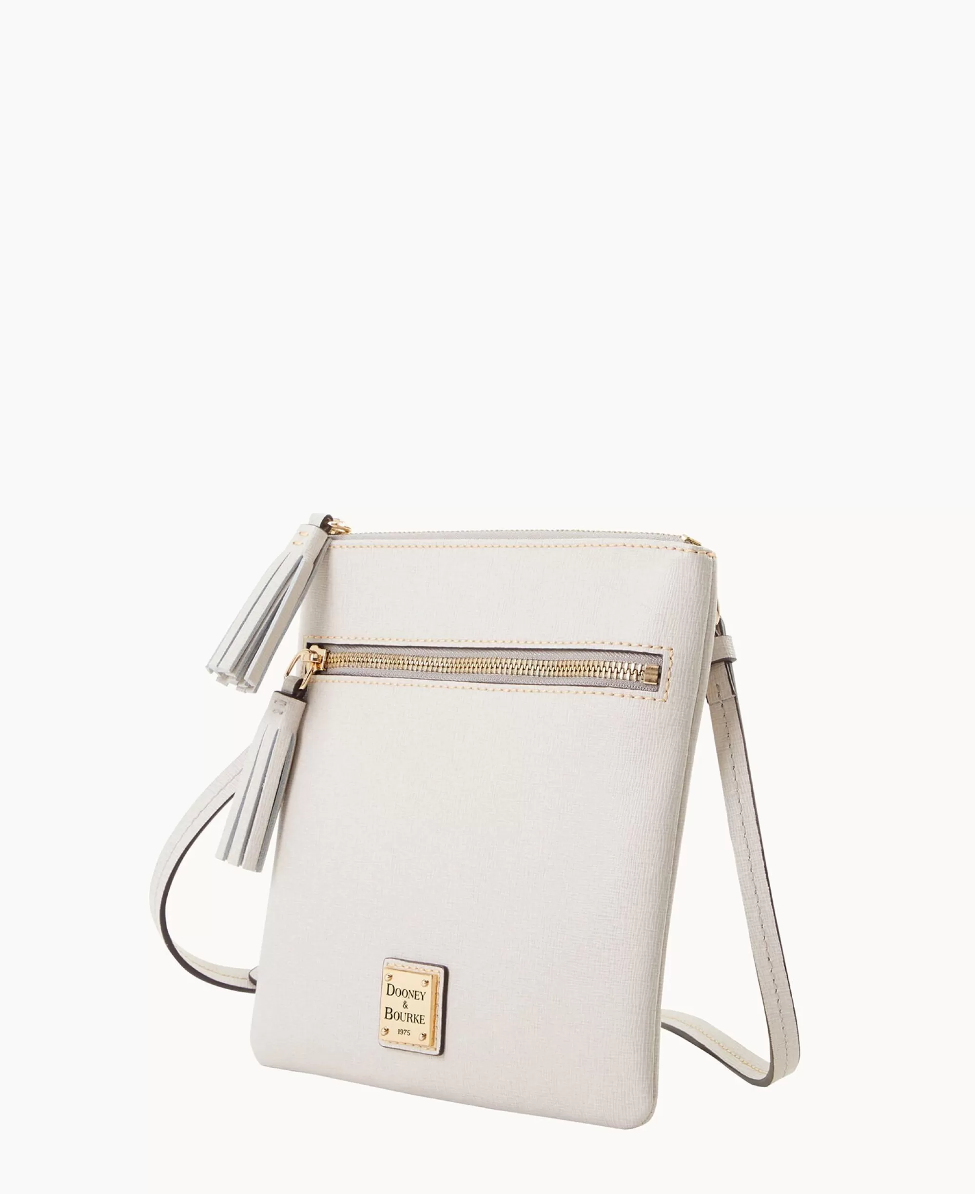 Dooney & Bourke The Saffiano Collection | Textured Leather^Saffiano Double Zip Tassel Crossbody