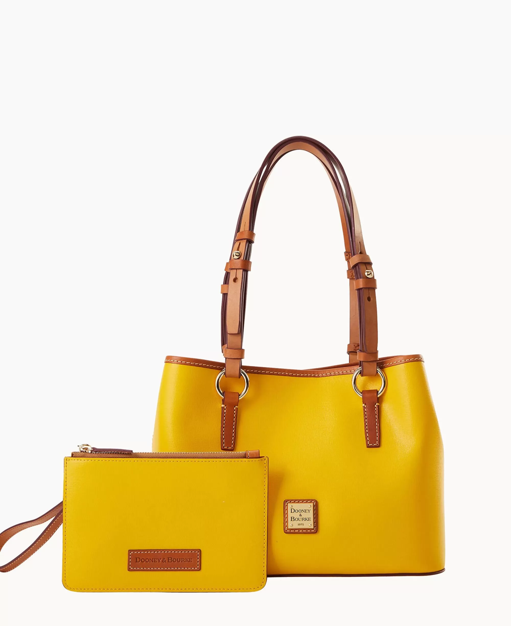 Dooney & Bourke The Saffiano Collection | Textured Leather^Saffiano Small Briana with Pouch