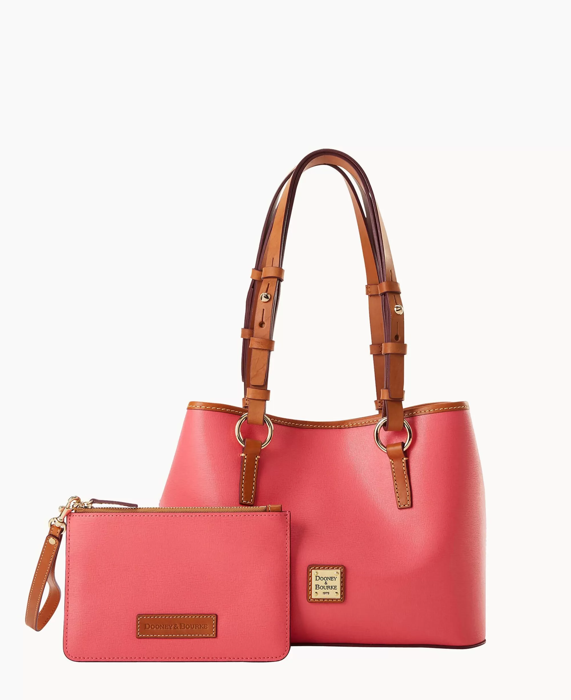 Dooney & Bourke The Saffiano Collection | Textured Leather^Saffiano Small Briana with Pouch